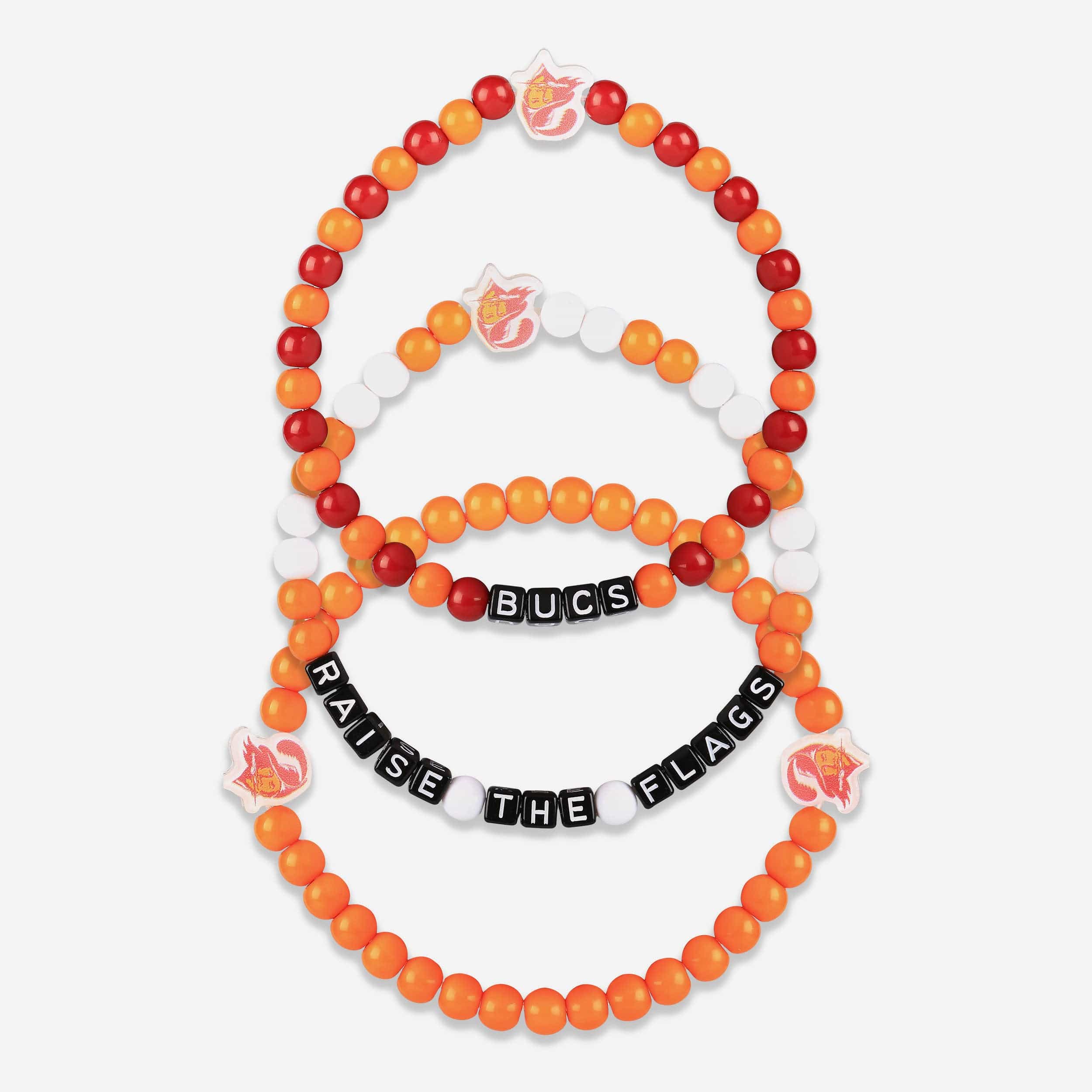 Tampa Bay Buccaneers Creamsicle 3 Pack Beaded Friendship Bracelet