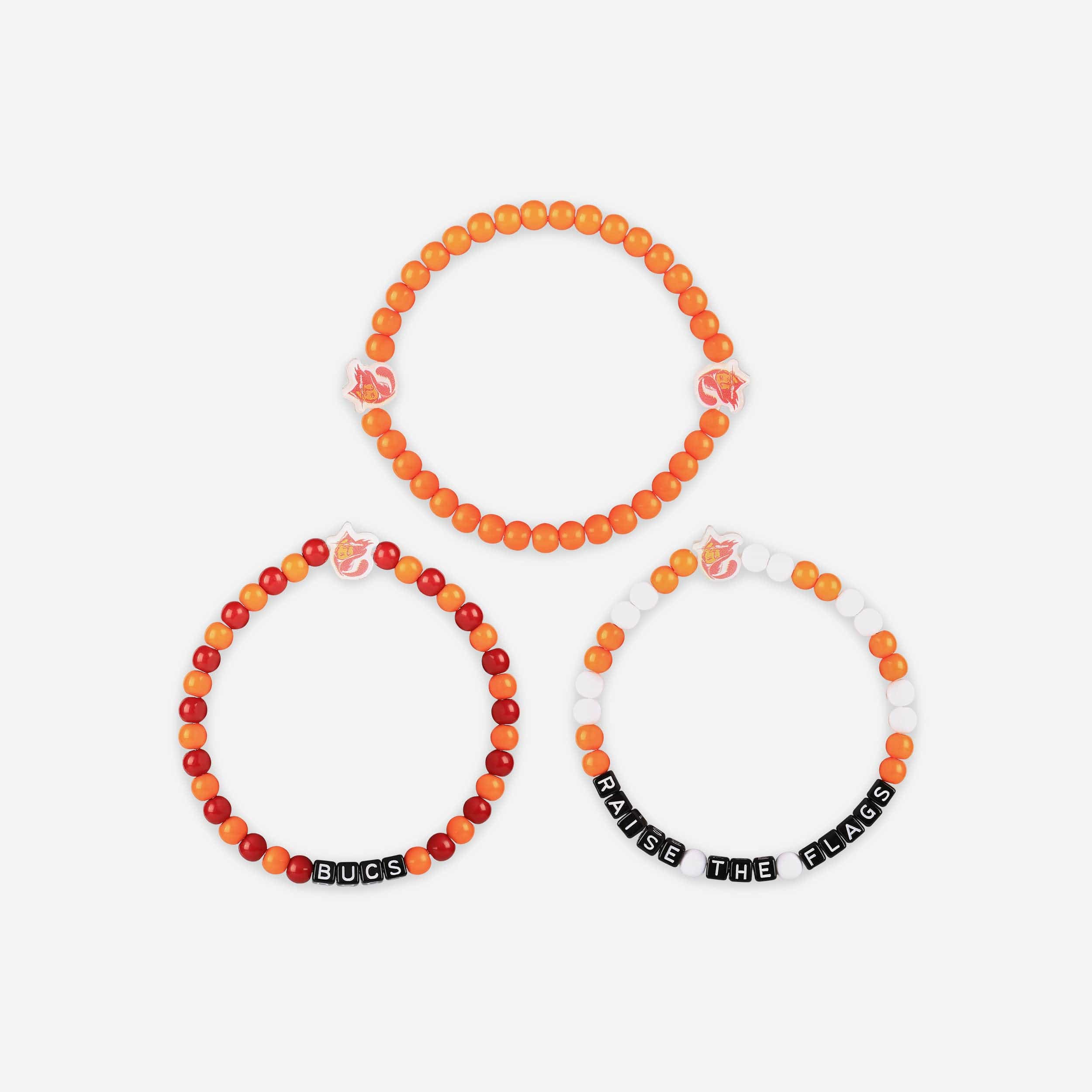 Tampa Bay Buccaneers Creamsicle 3 Pack Beaded Friendship Bracelet - Image 3