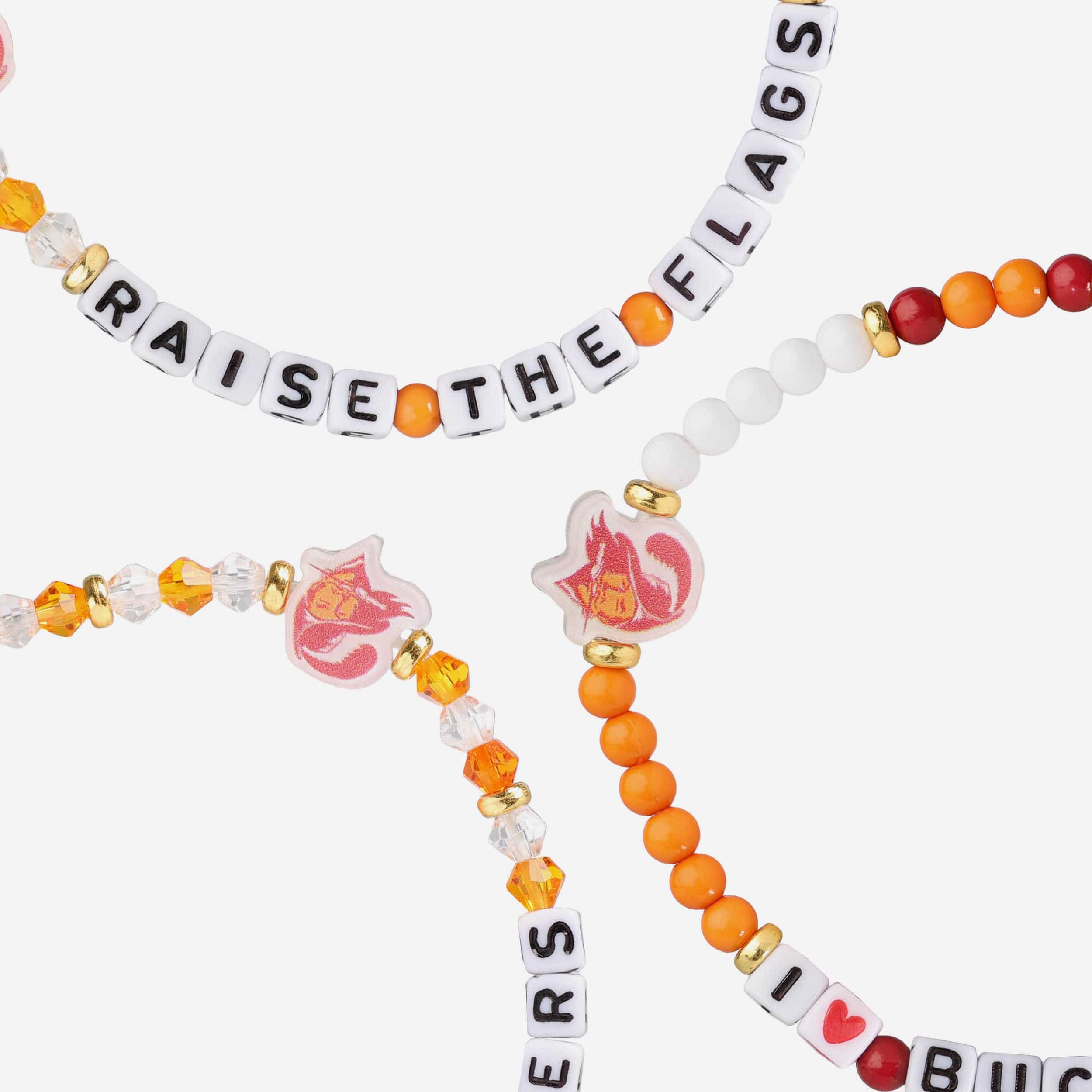 Tampa Bay Buccaneers Creamsicle 3 Pack Friendship Bracelet - Image 2