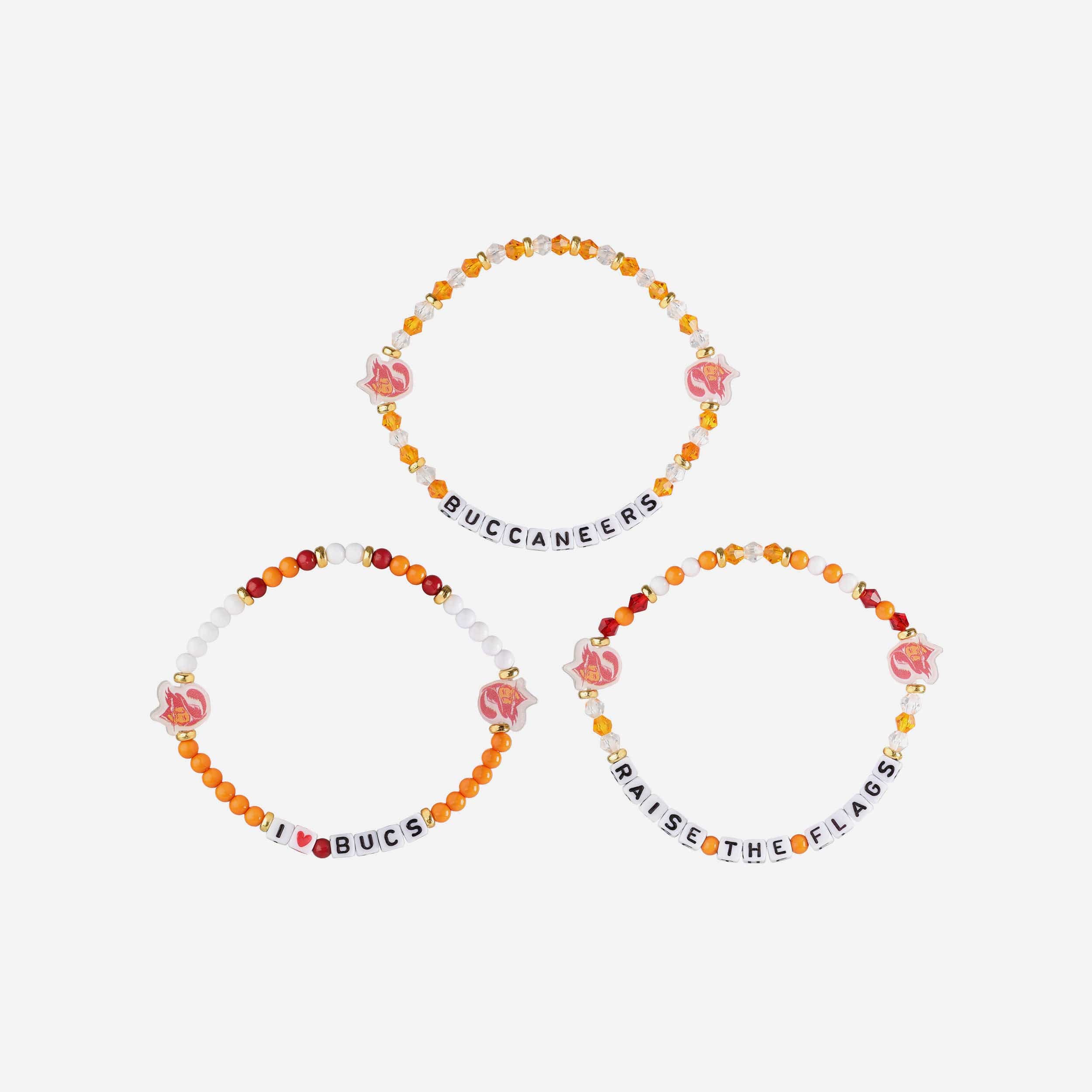 Tampa Bay Buccaneers Creamsicle 3 Pack Friendship Bracelet - Image 3