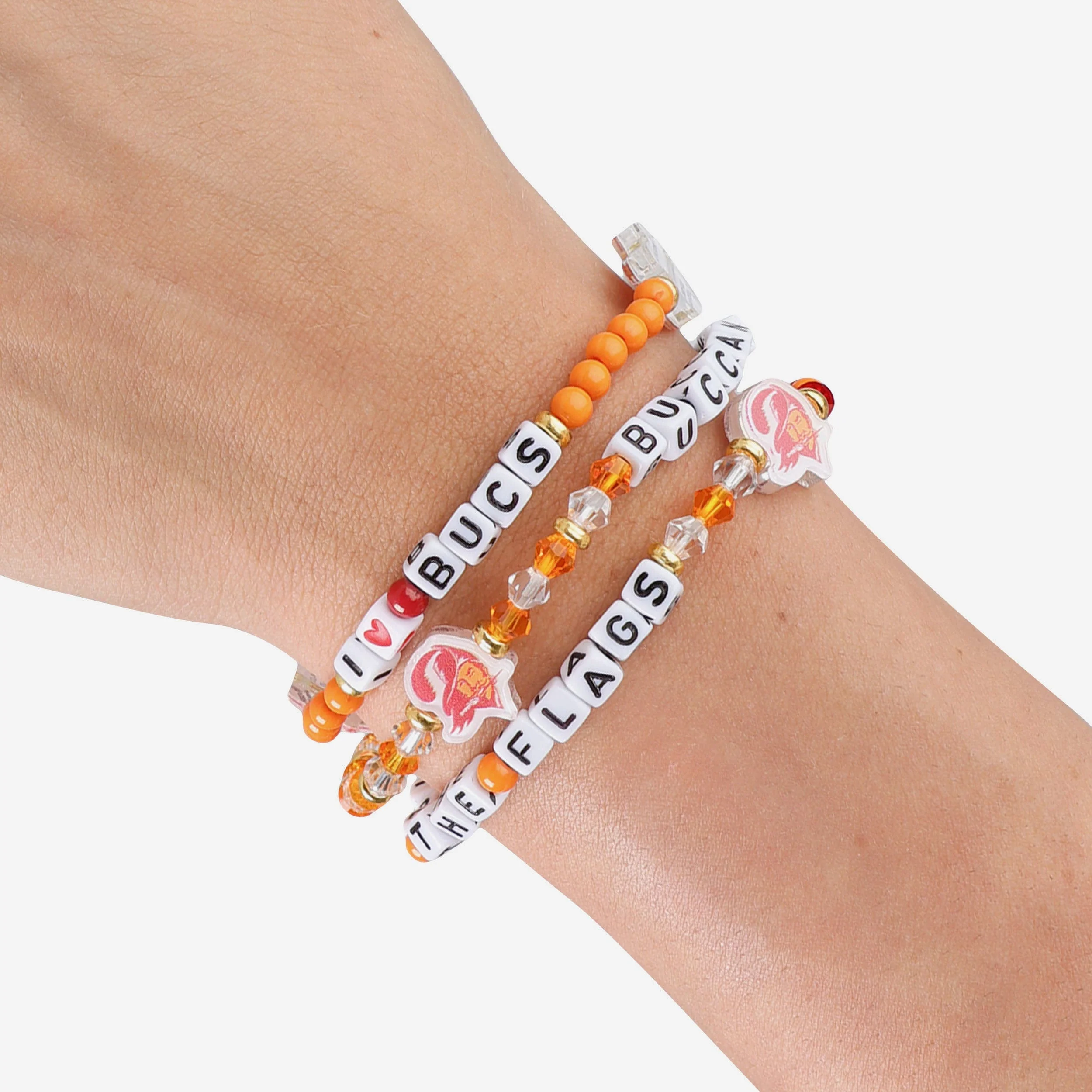 Tampa Bay Buccaneers Creamsicle 3 Pack Friendship Bracelet - Image 4