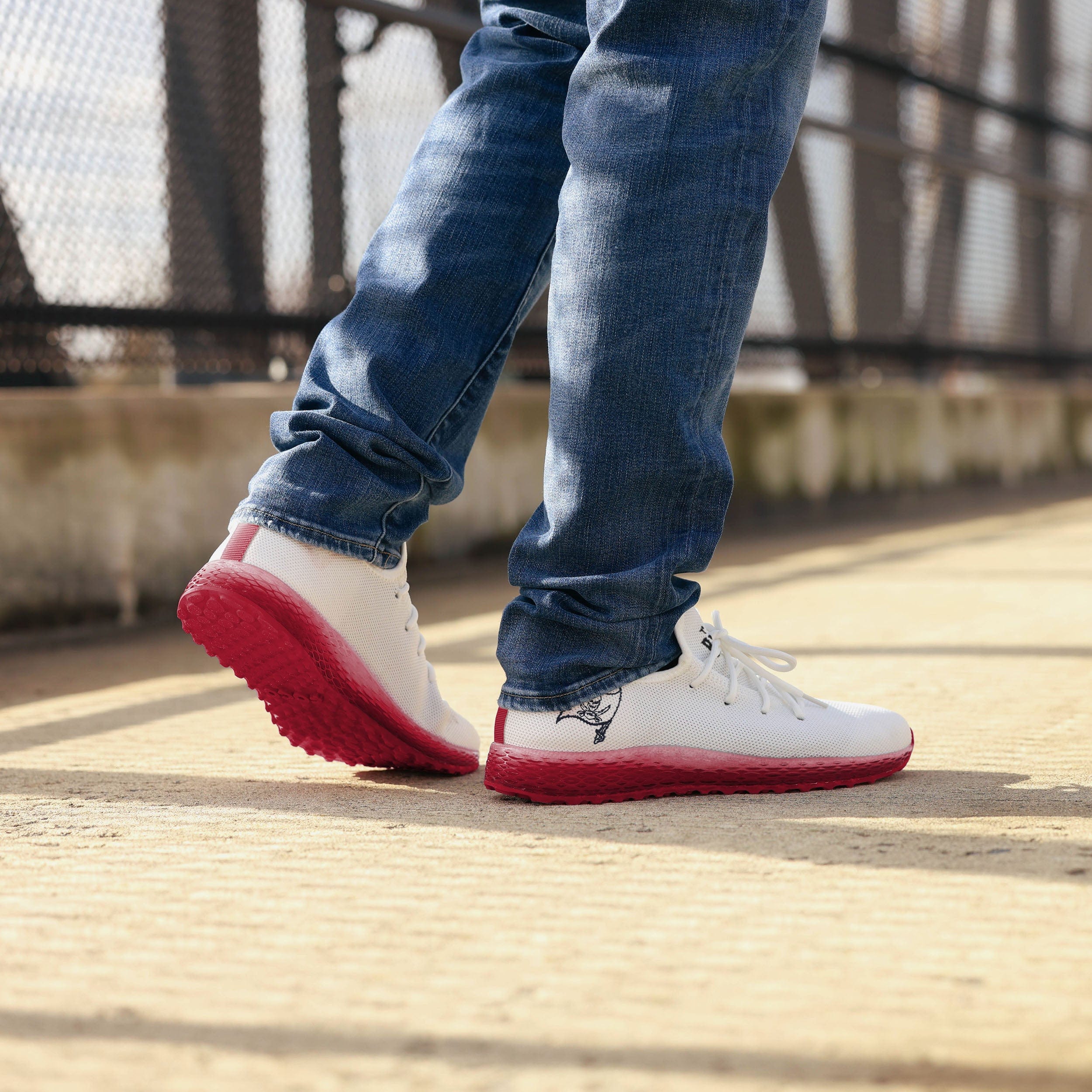 Tampa Bay Buccaneers Gradient Midsole White Sneakers - Image 3
