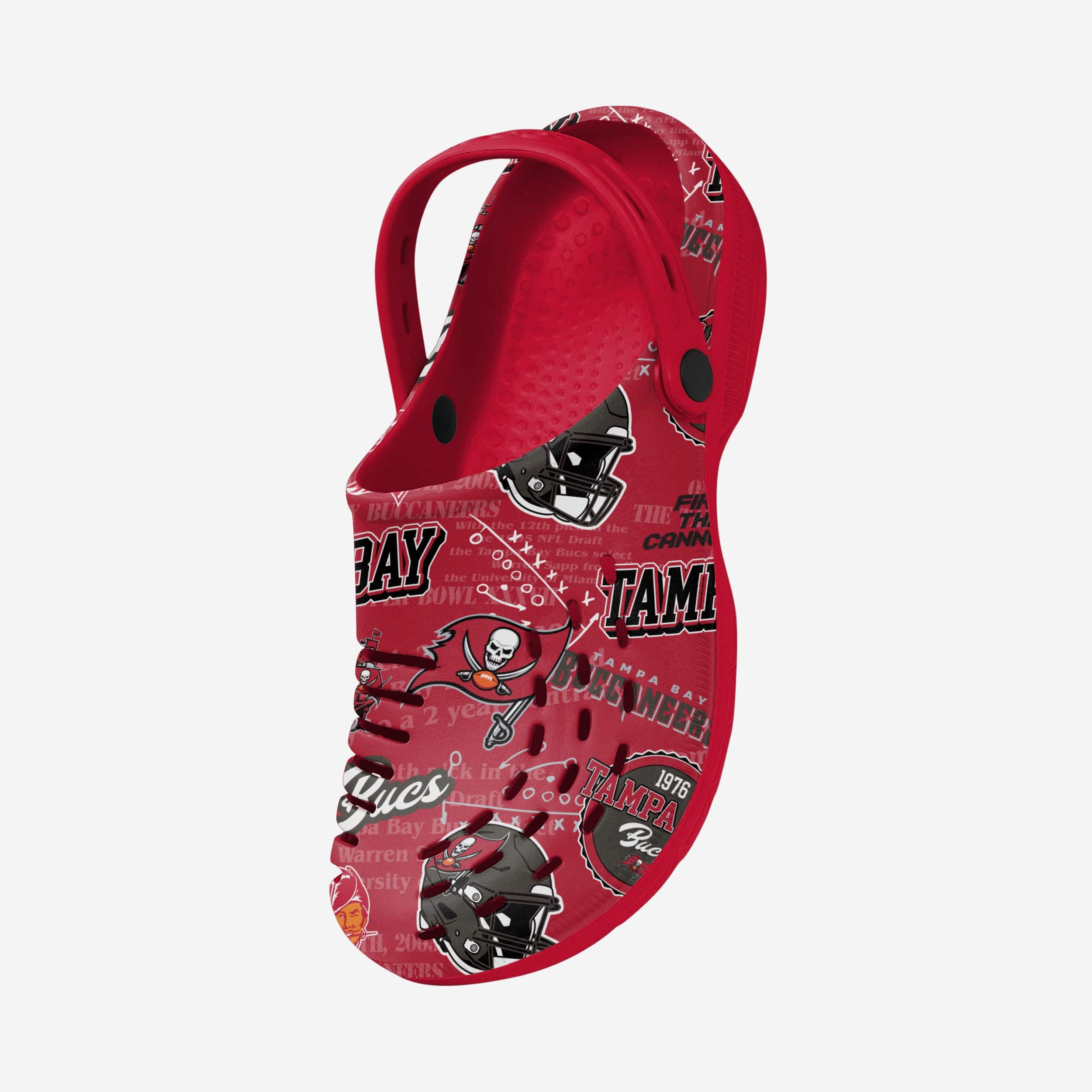 Tampa Bay Buccaneers Historic Print Clog With Strap - Image 2