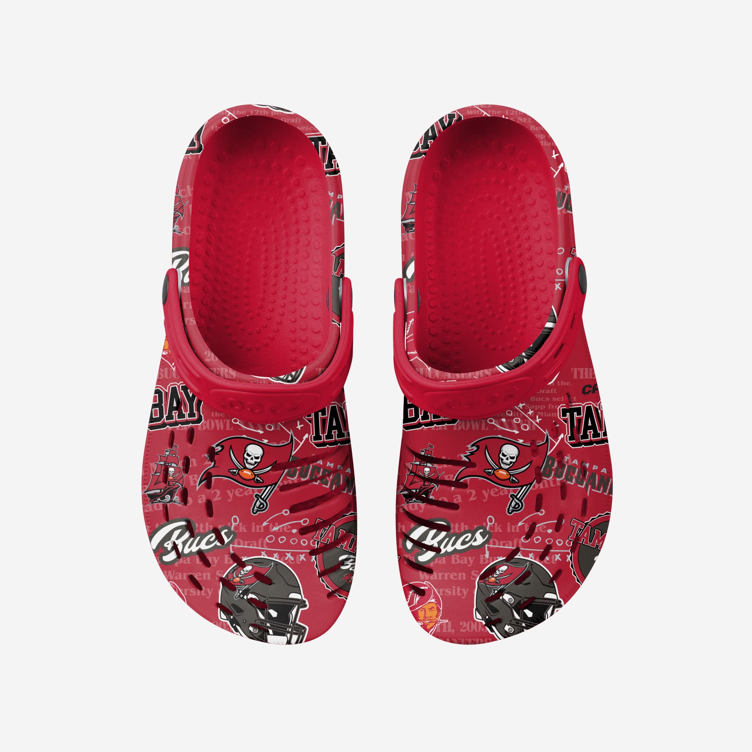 Tampa Bay Buccaneers Historic Print Clog With Strap - Image 4