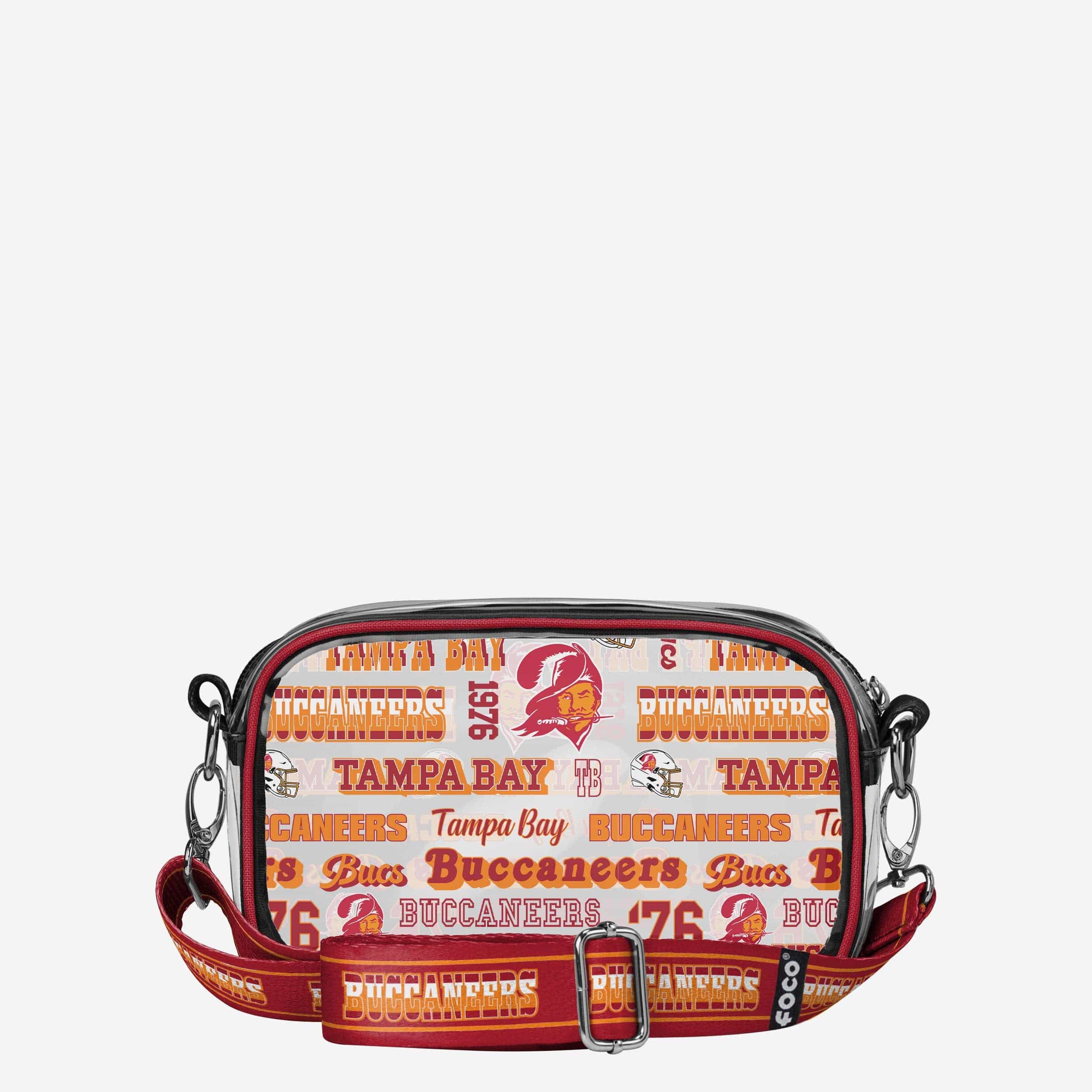 Tampa Bay Buccaneers Repeat Retro Print Clear Crossbody Bag - Image 5