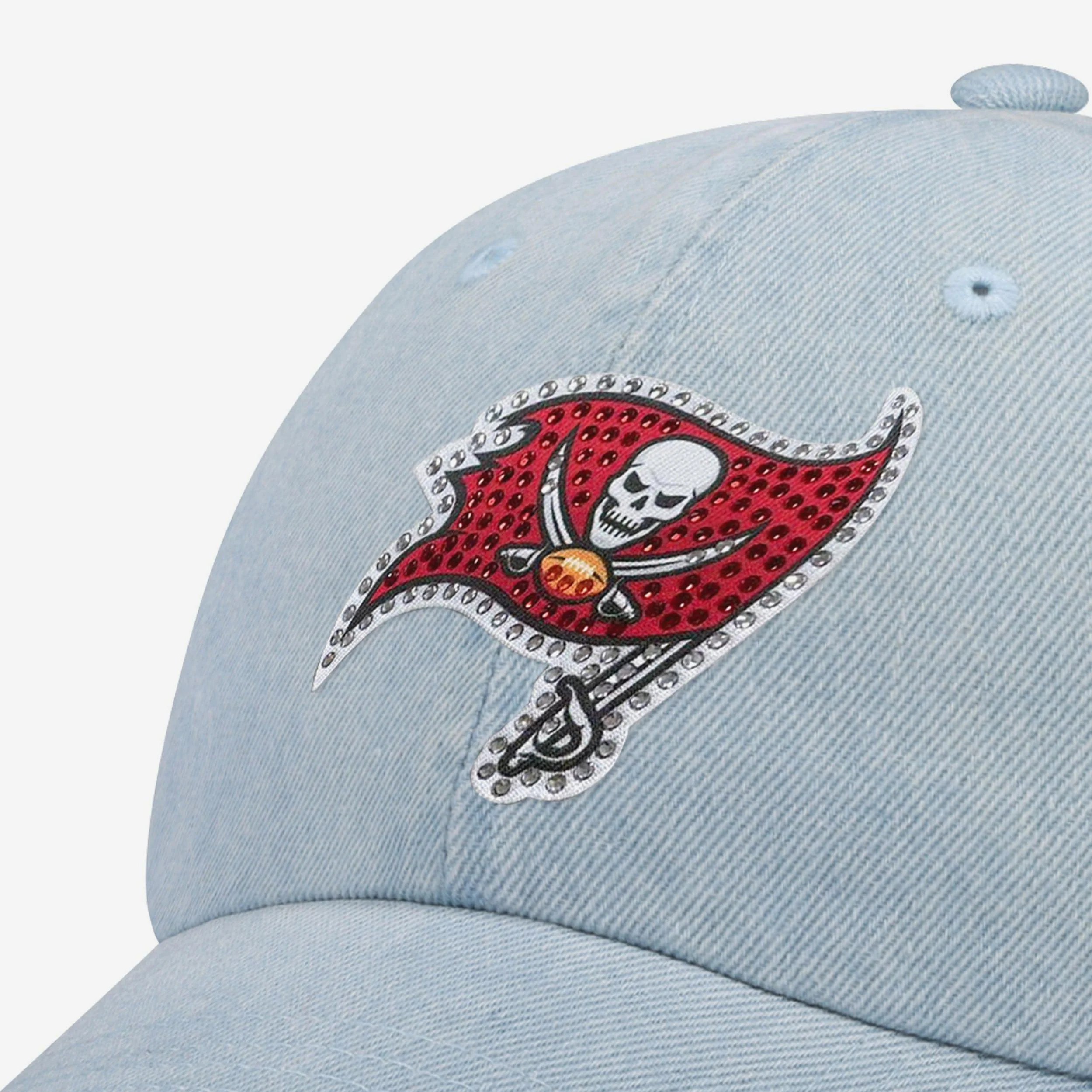 Tampa Bay Buccaneers Rhinestone Logo Denim Casual Cap - Image 2