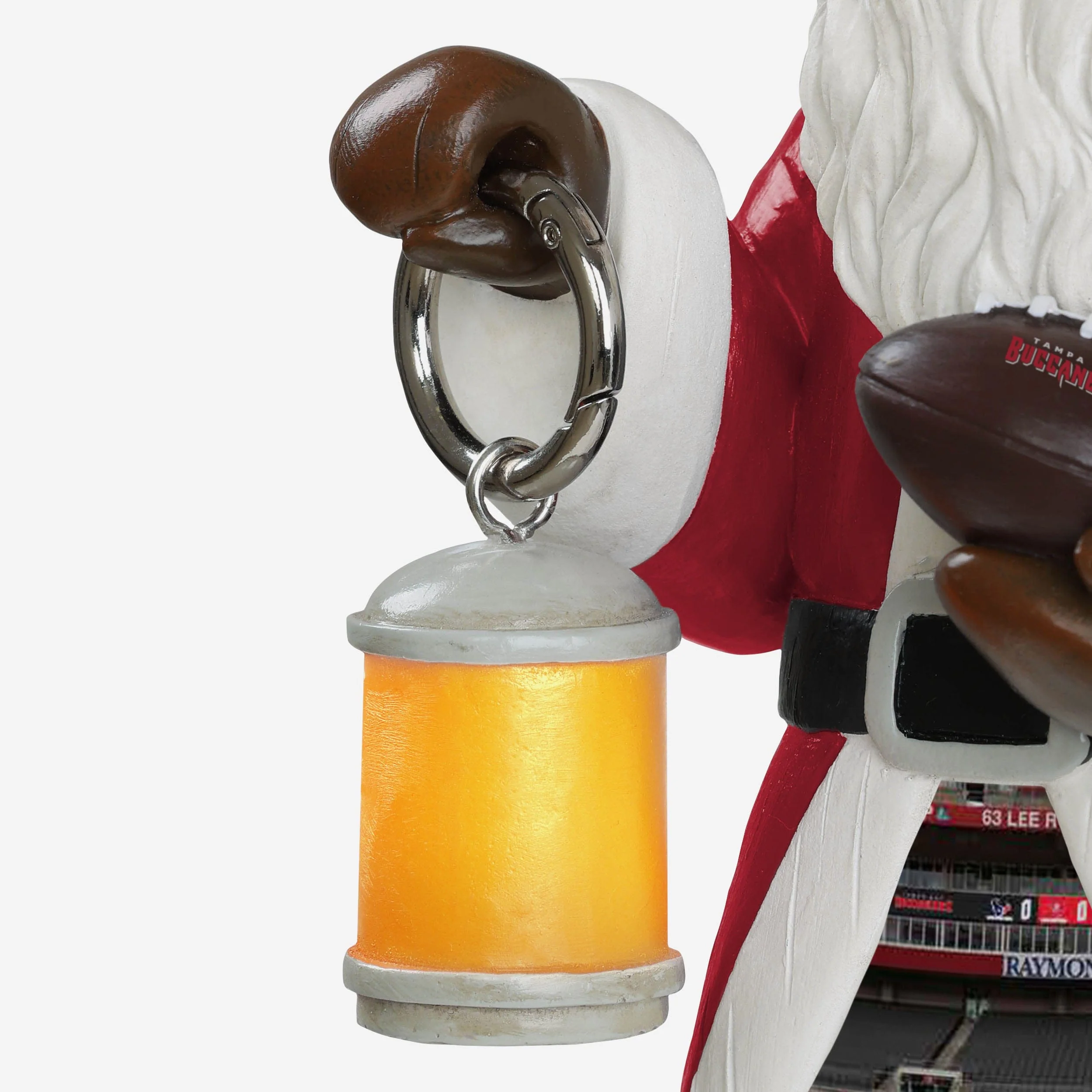 Tampa Bay Buccaneers Santa Figure With Light Up Lantern - Image 3