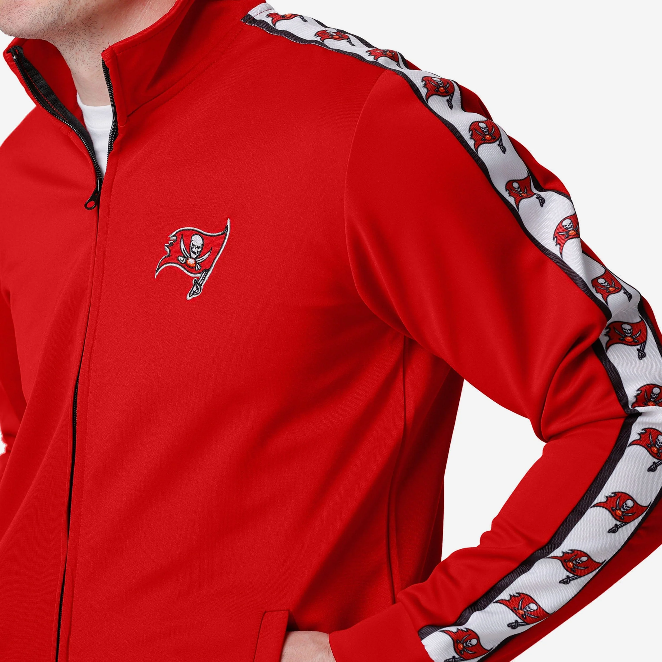 Tampa Bay Buccaneers Stripe Logo Track Jacket - Image 3