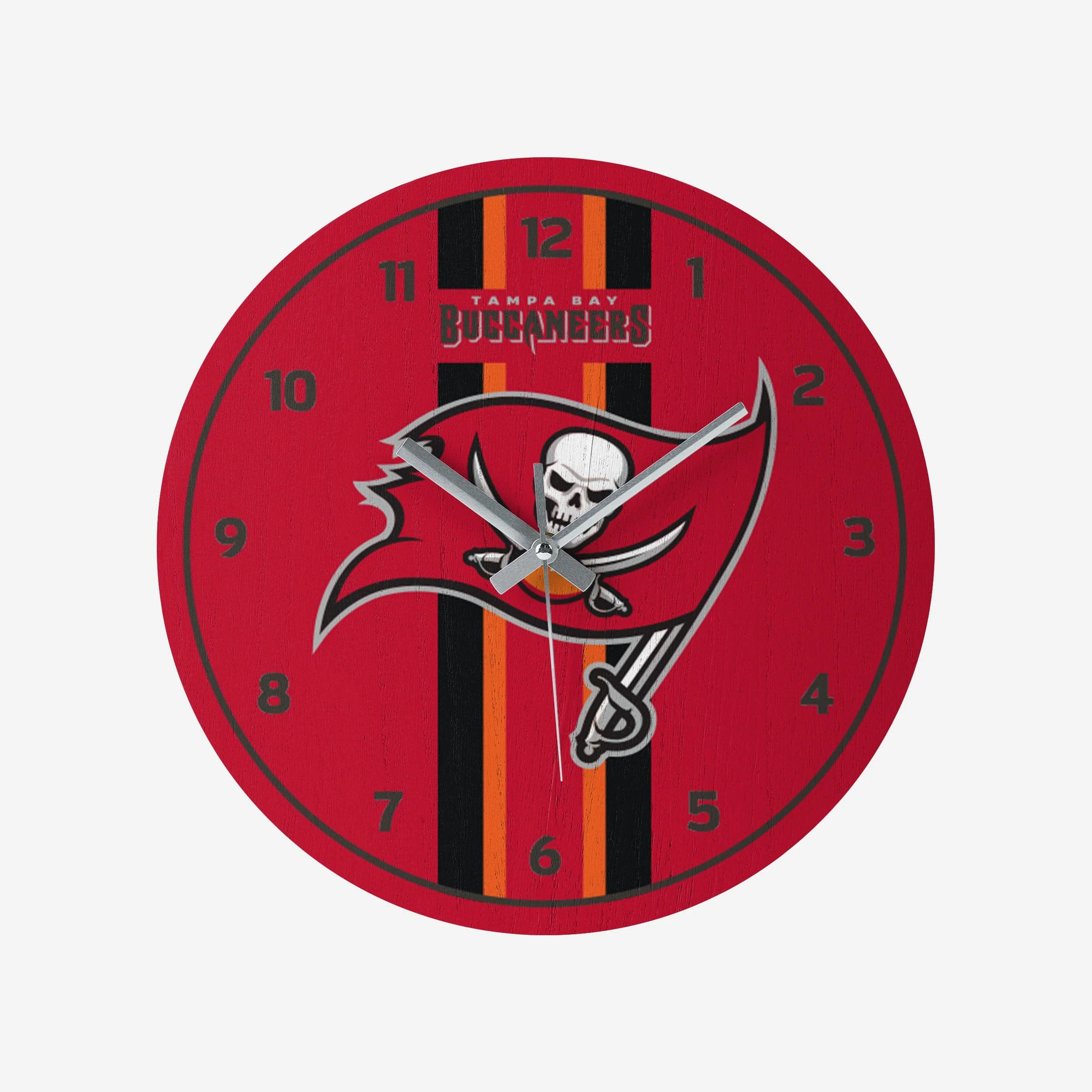 Tampa Bay Buccaneers Team Stripe Clock