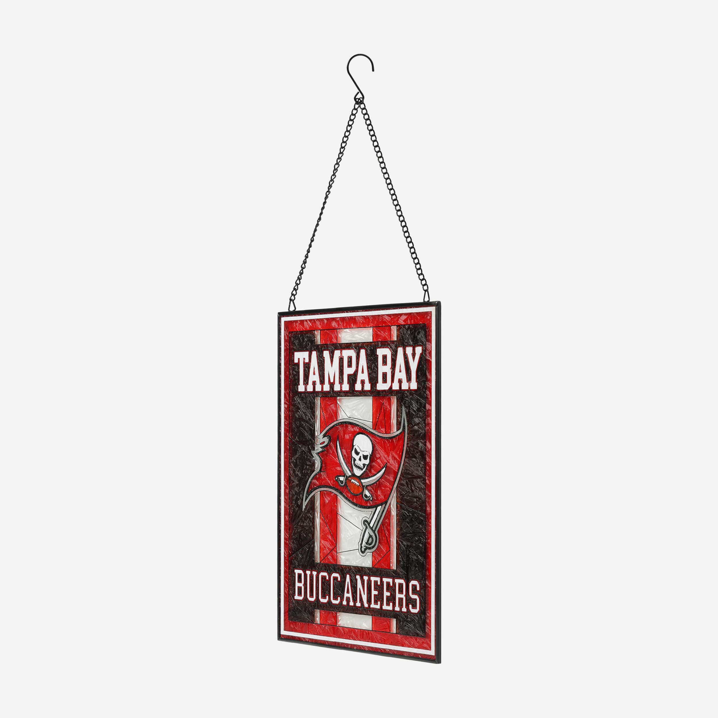 Tampa Bay Buccaneers Team Stripe Stain Glass Sign - Image 2