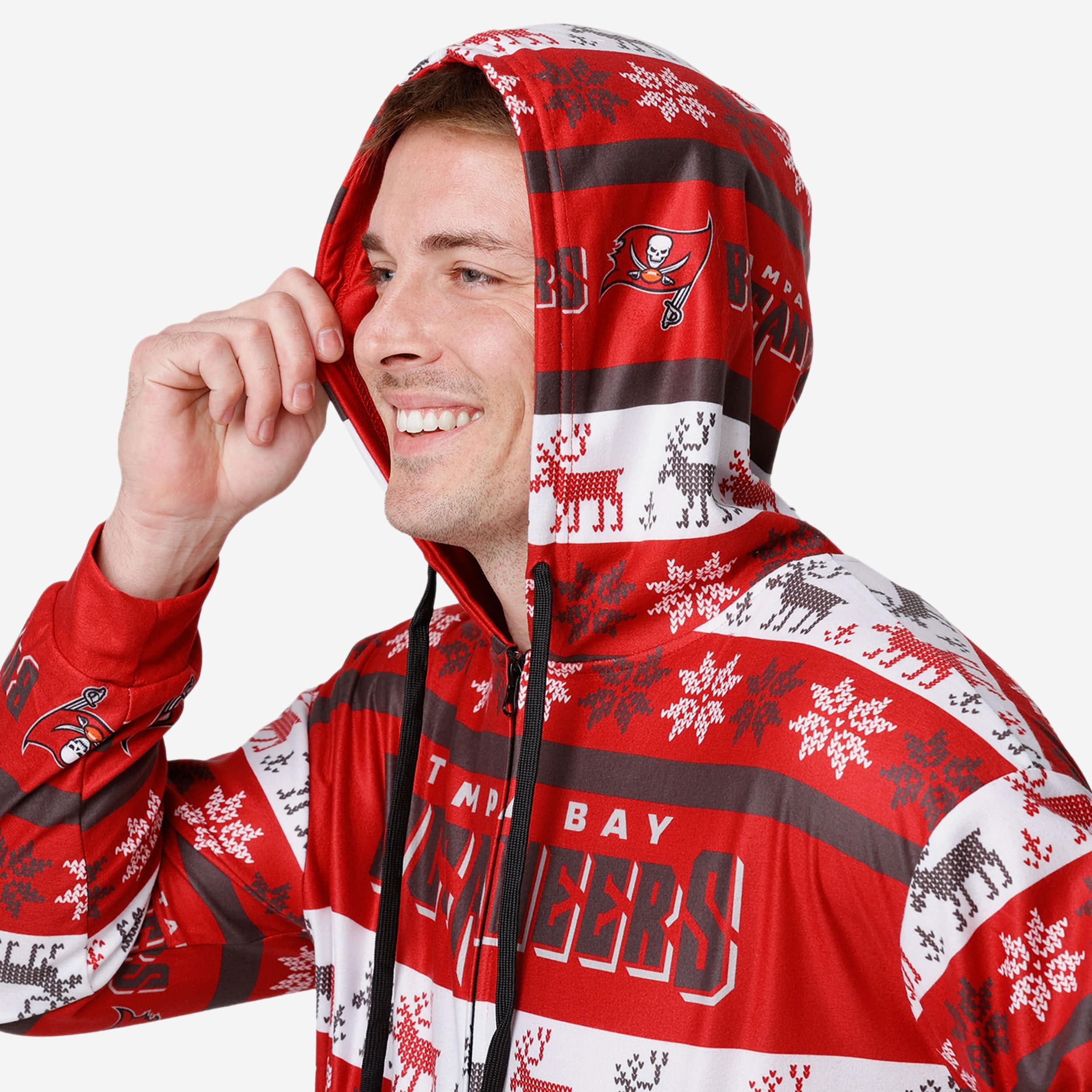 Tampa Bay Buccaneers Ugly Short One Piece Pajamas - Image 3