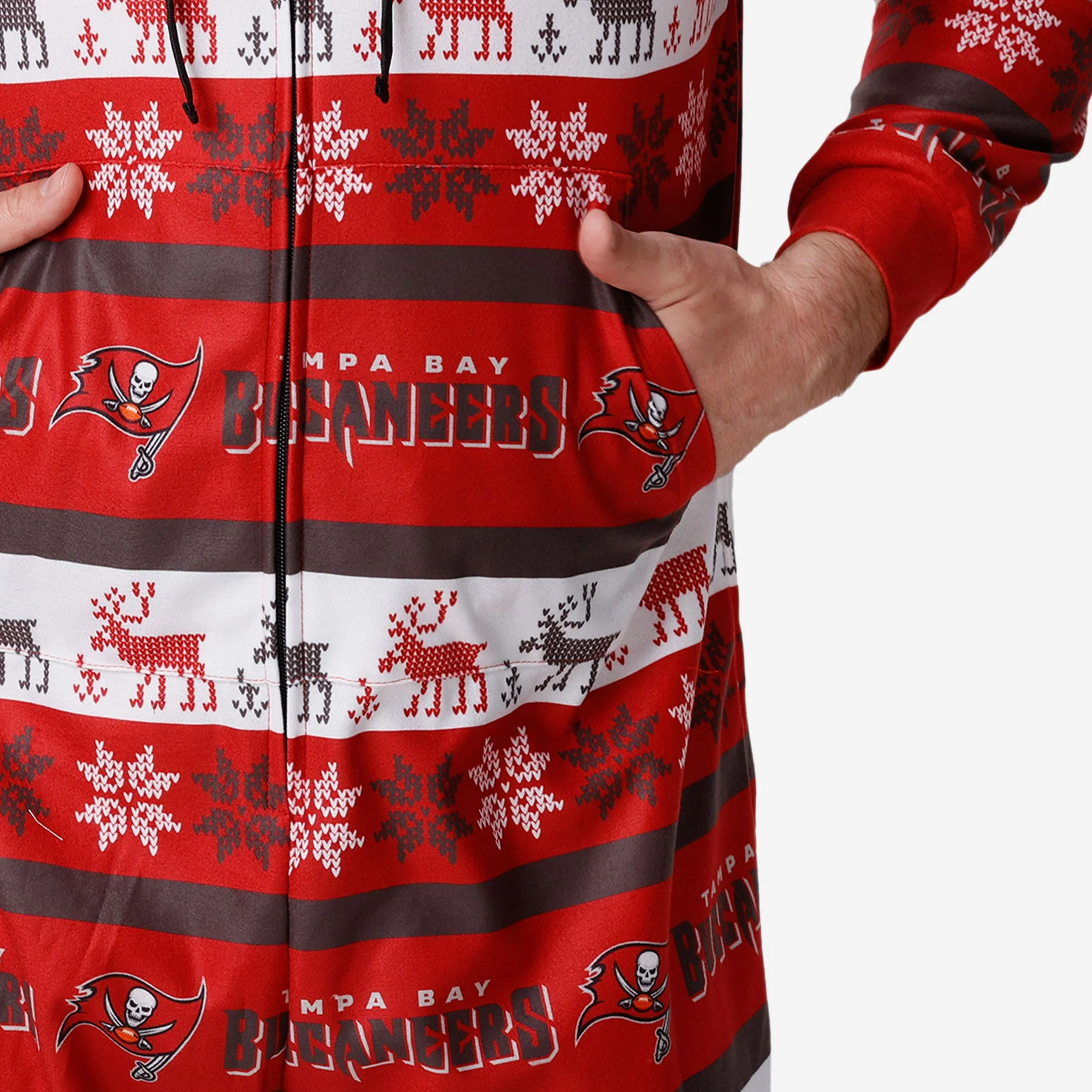 Tampa Bay Buccaneers Ugly Short One Piece Pajamas - Image 4