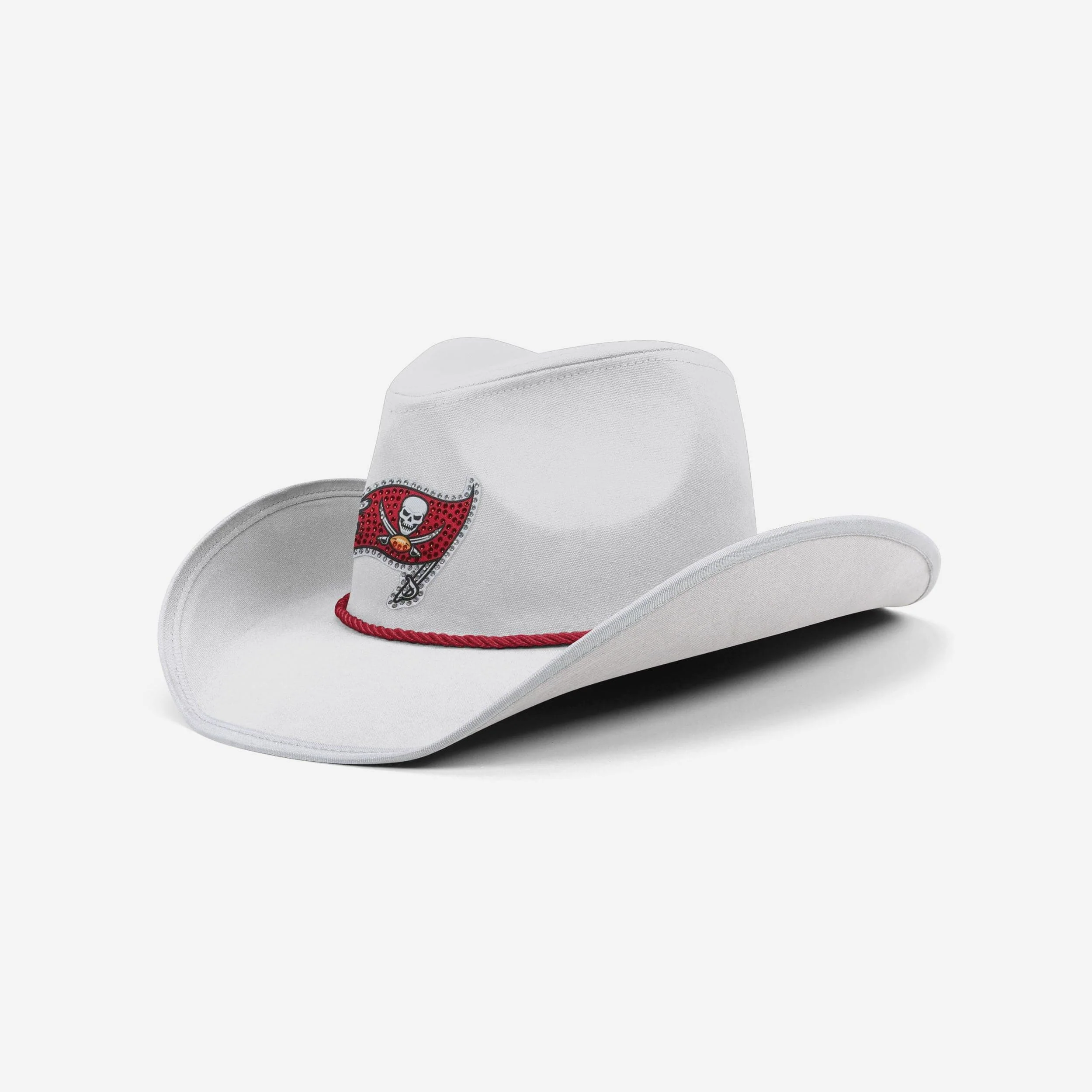 Tampa Bay Buccaneers White Rhinestone Logo Cowboy Hat