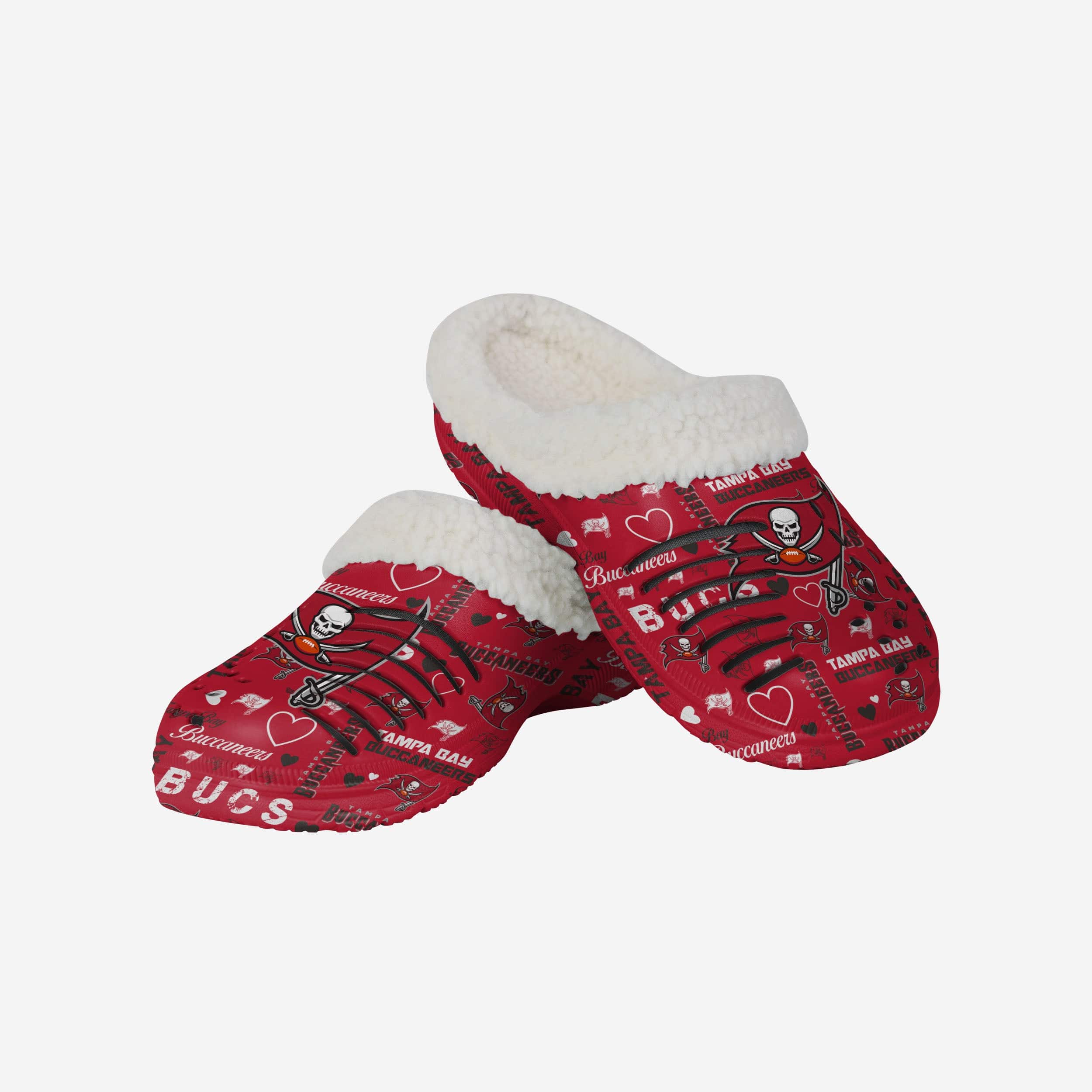 Tampa Bay Buccaneers Womens Sherpa Lined Logo Love Clog - Image 3