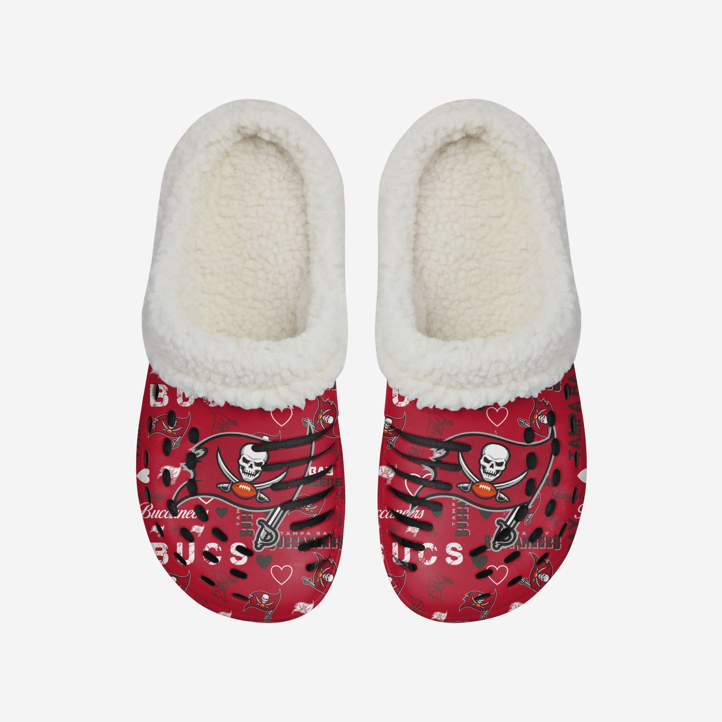 Tampa Bay Buccaneers Womens Sherpa Lined Logo Love Clog - Image 4