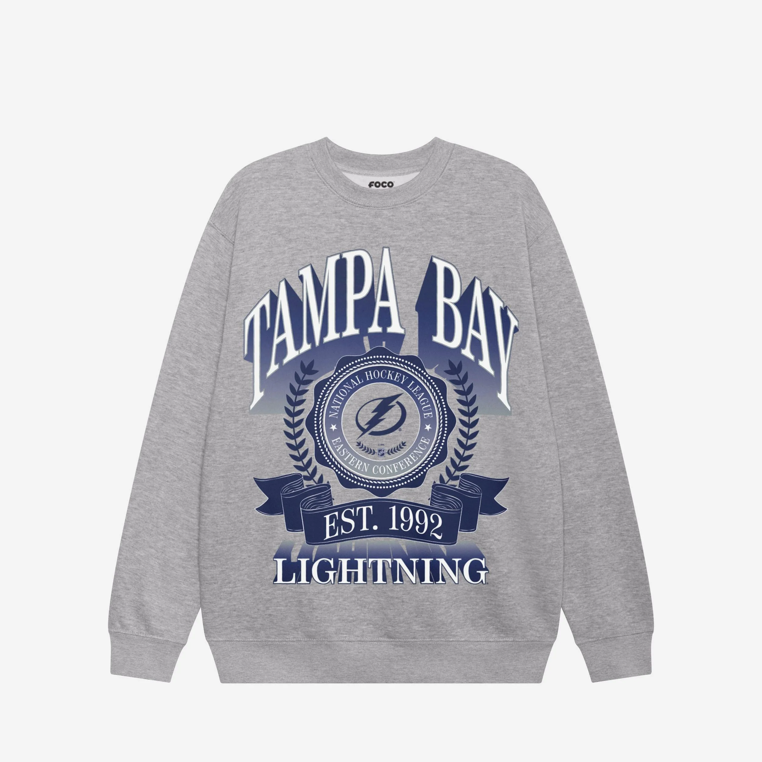 Tampa Bay Lightning Banner Crest Crew Neck Sweatshirt