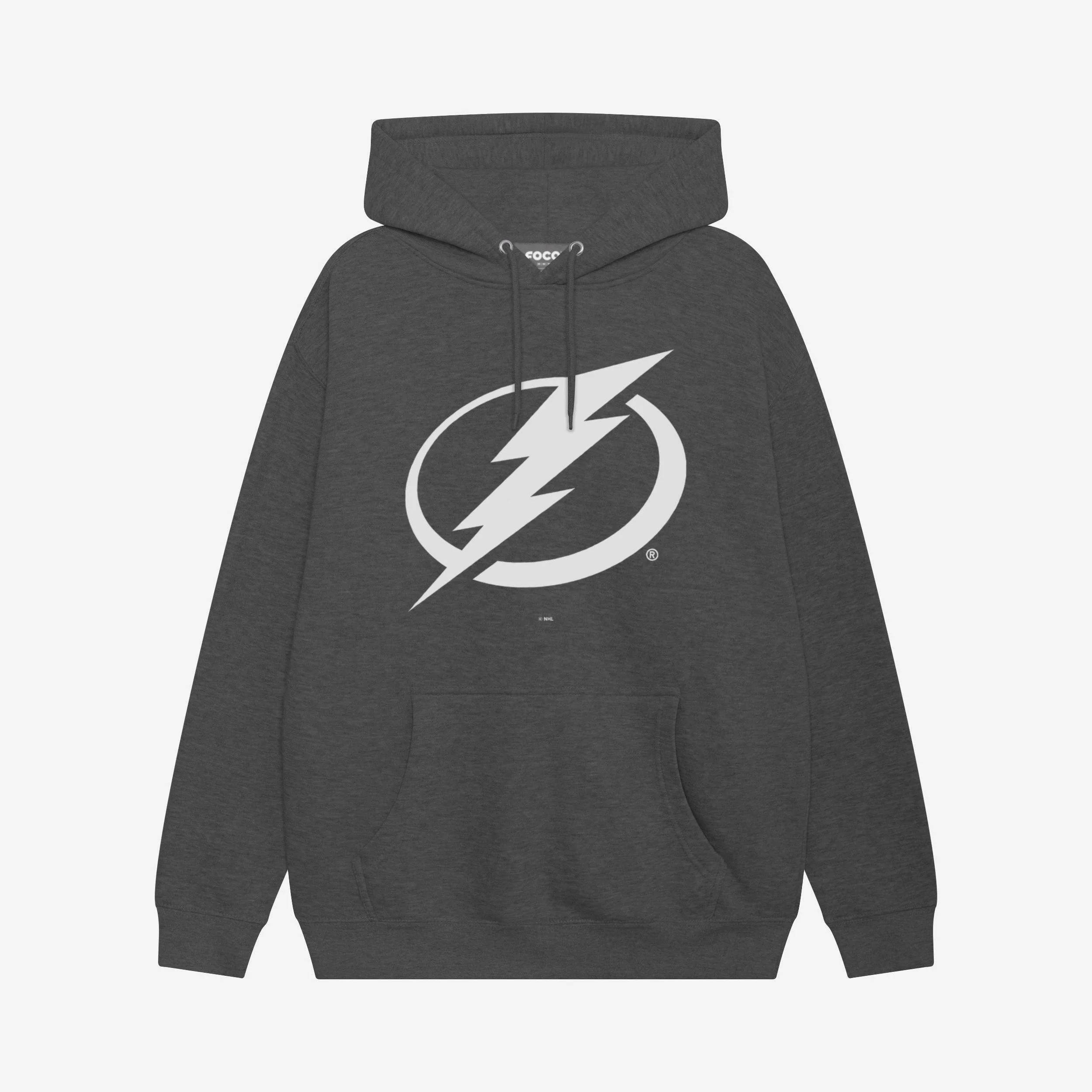 Tampa Bay Lightning Black & White Primary Logo Hoodie