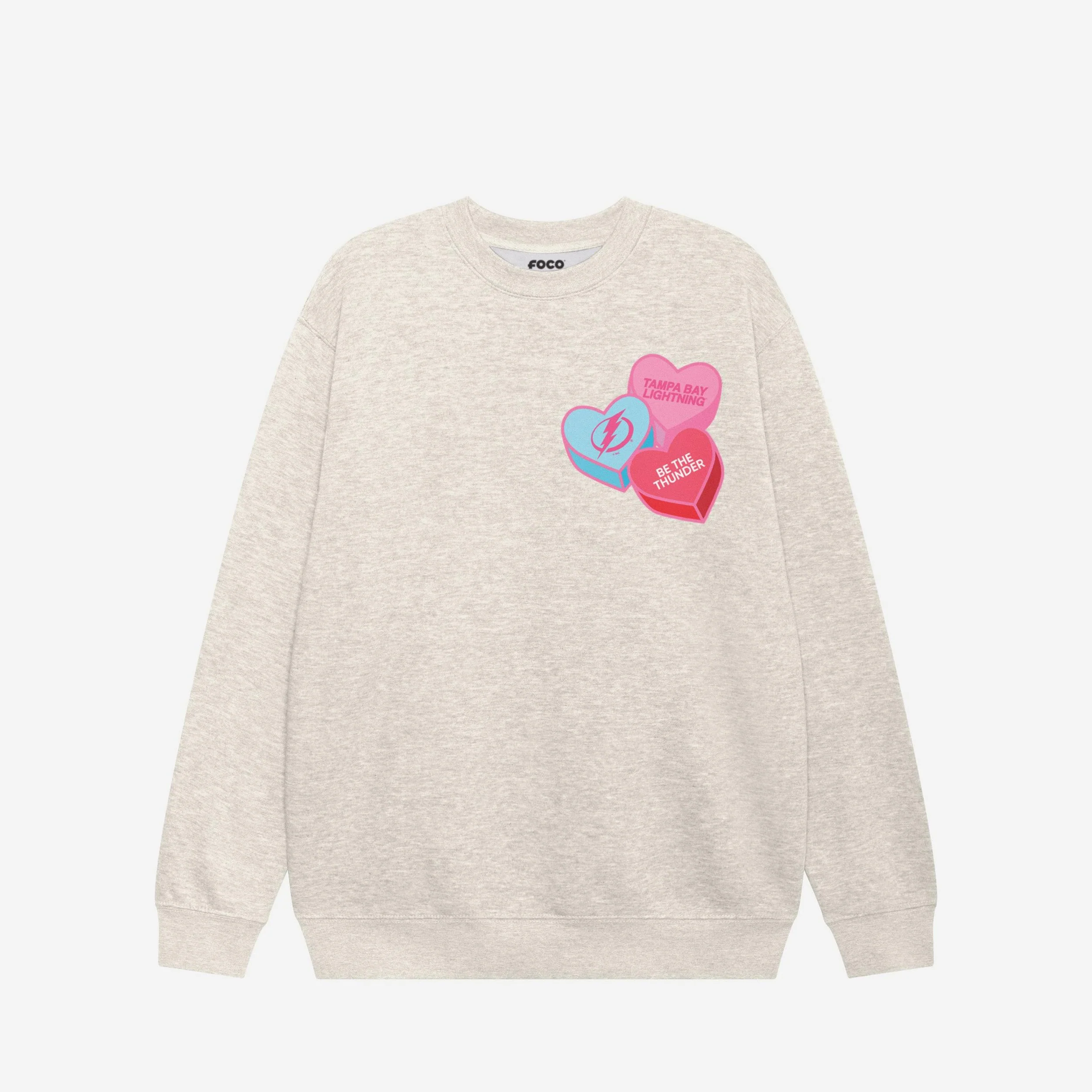 Tampa Bay Lightning Candy Heart Crew Neck Sweatshirt