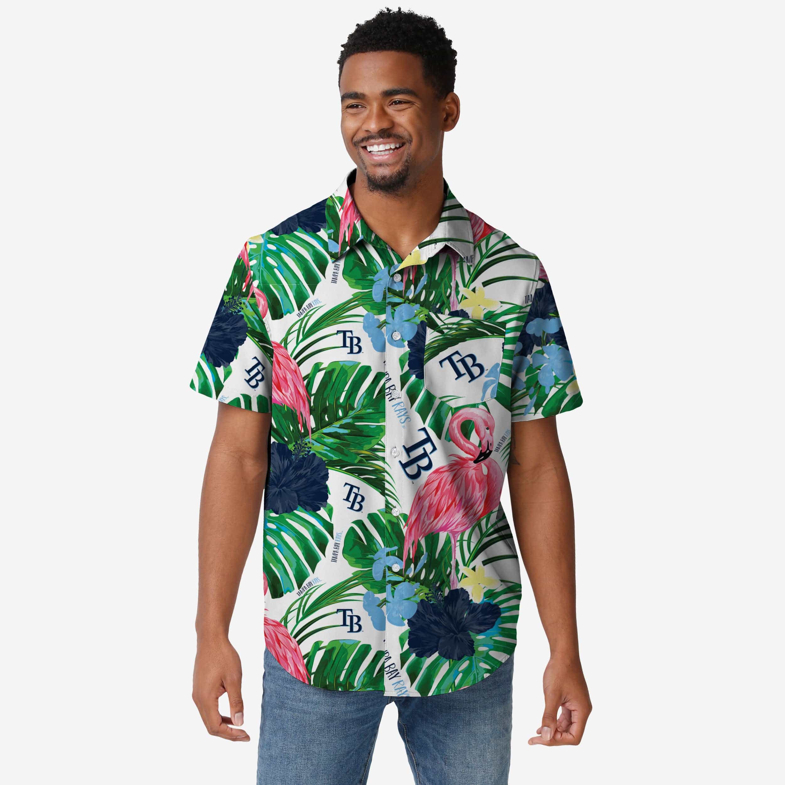 Tampa Bay Rays Flamingo Button Up Shirt
