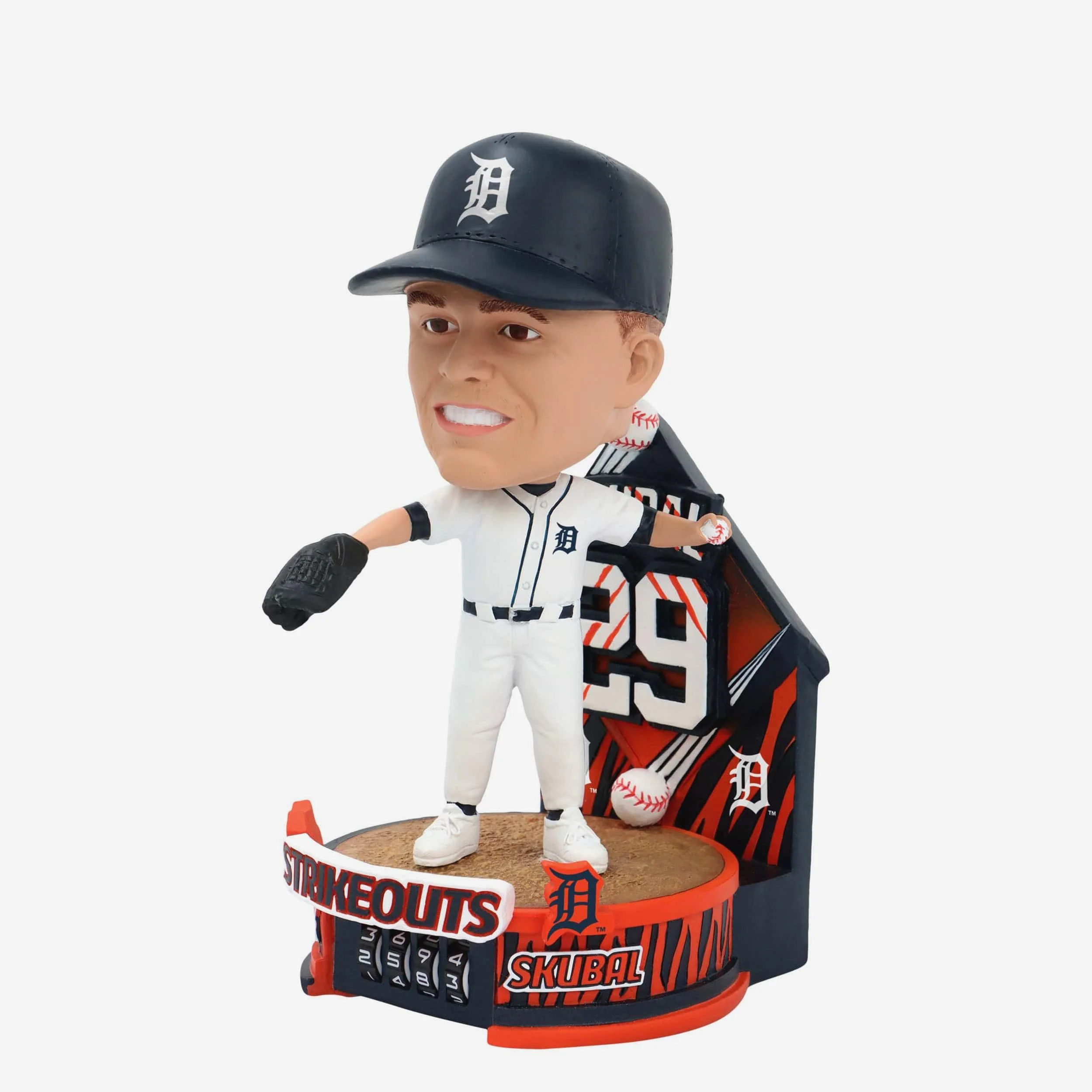 Tarik Skubal Detroit Tigers Strikeout Counter Medium Bighead Bobblehead - Image 4