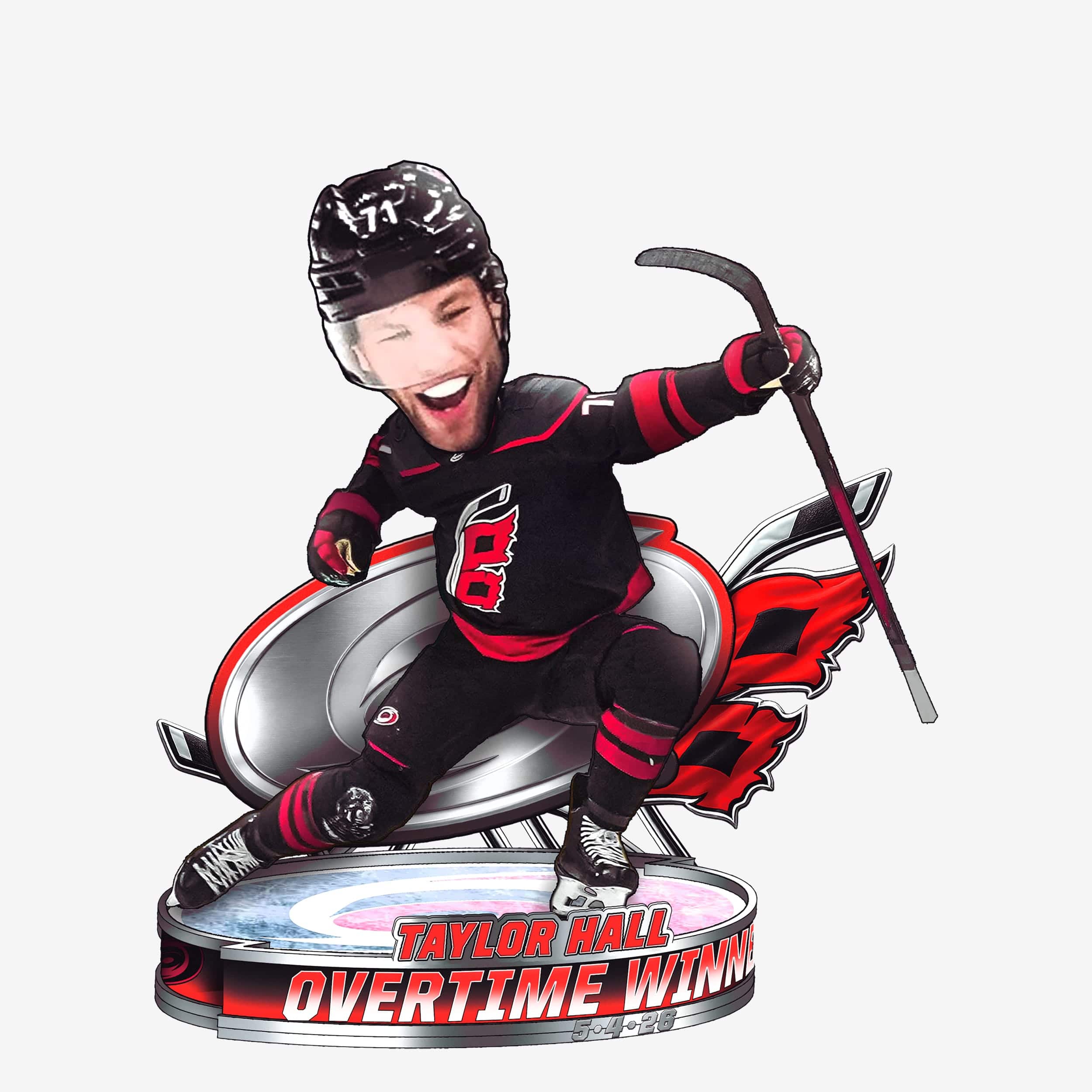 Taylor Hall Carolina Hurricanes 2026 Playoffs Overtime Winner Bobblehead