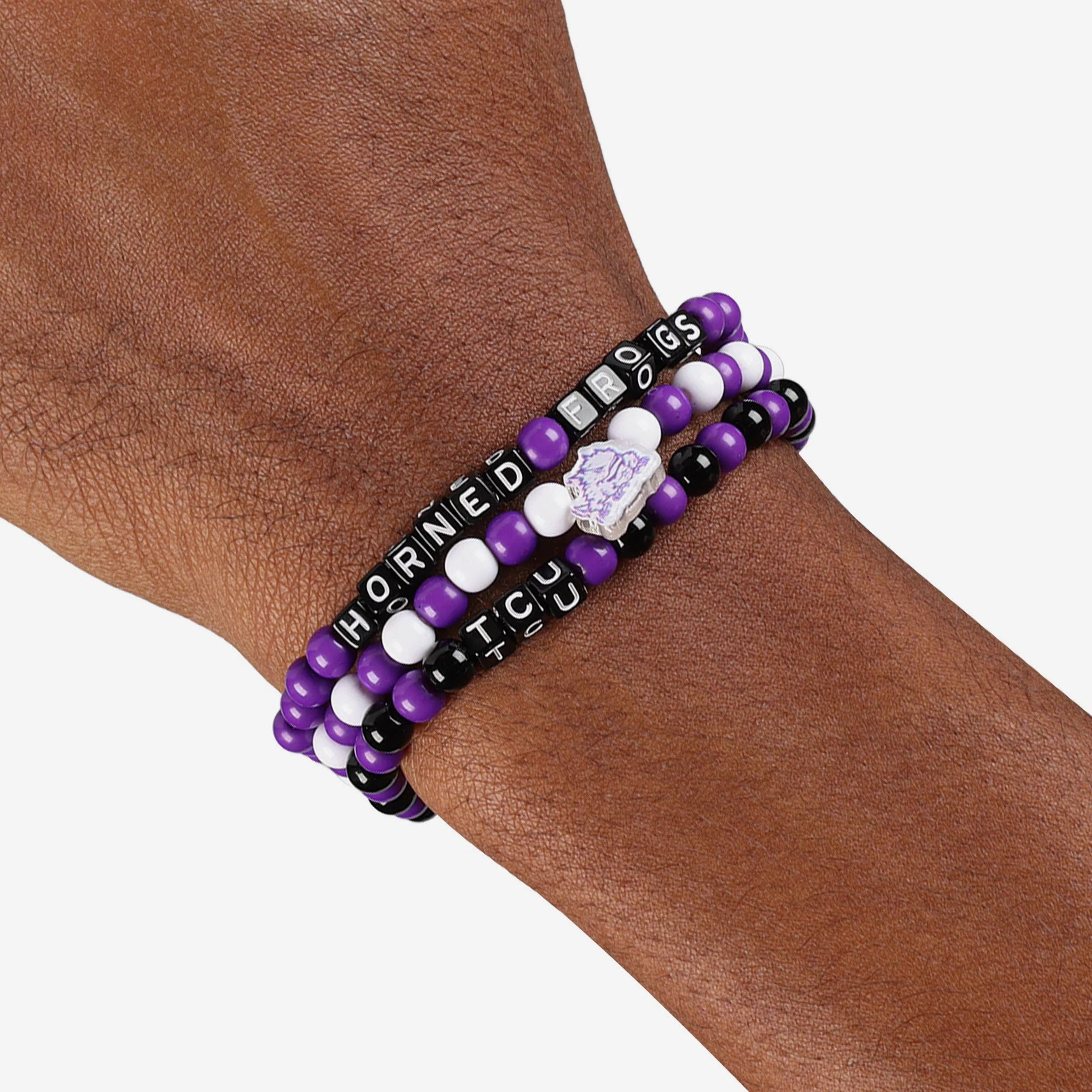 TCU Horned Frogs 3 Pack Beaded Friendship Bracelet - Image 4