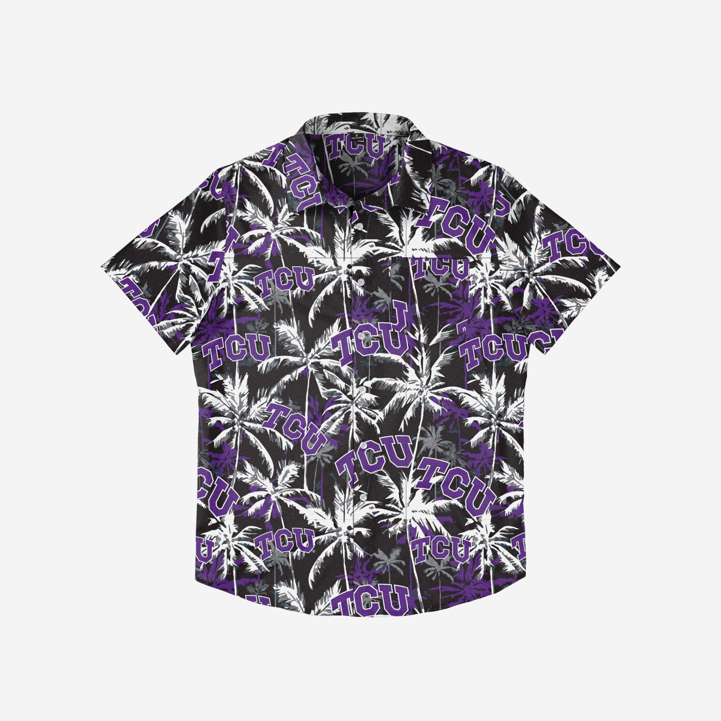 TCU Horned Frogs Black Floral Button Up Shirt - Image 3