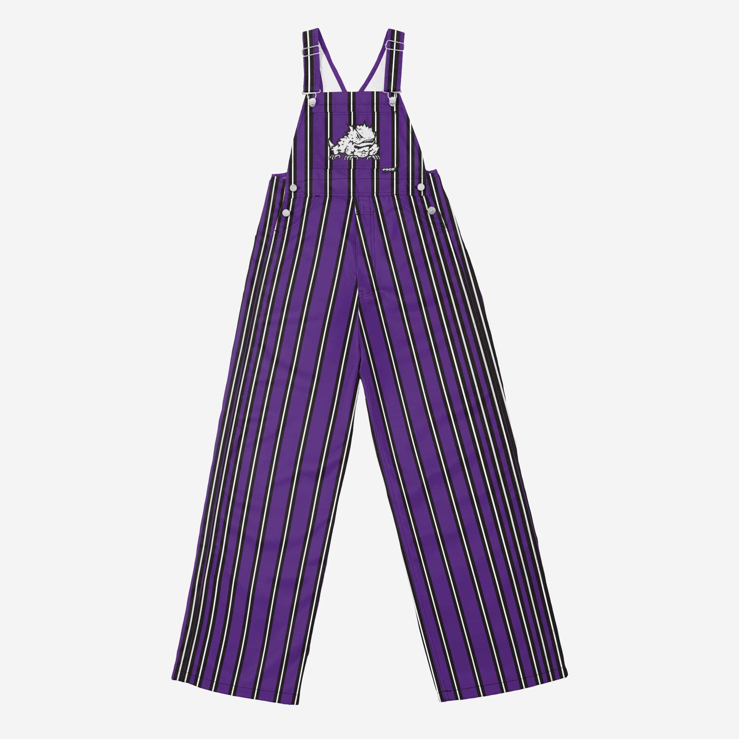 TCU Horned Frogs Mens Sideline Spirit Bib Overalls - Image 7