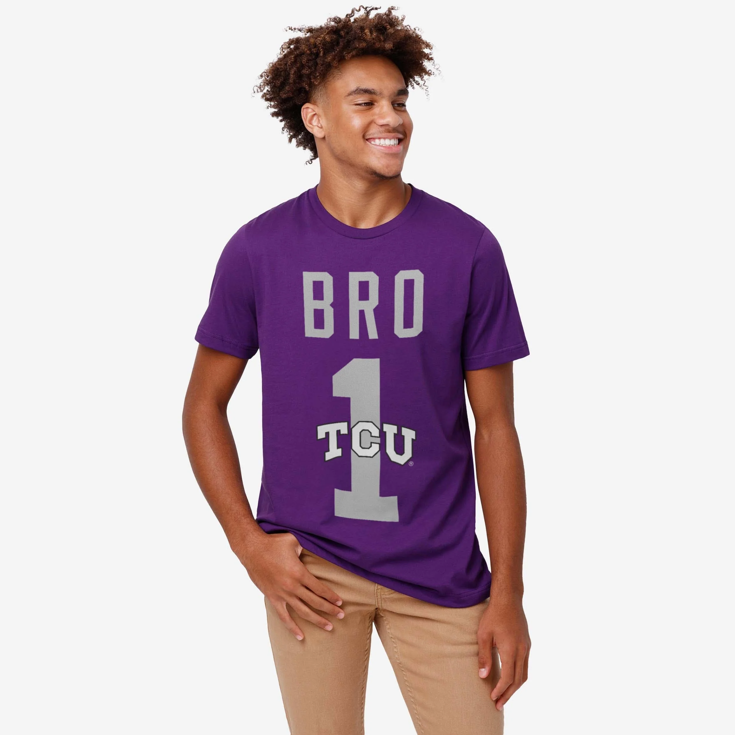 TCU Horned Frogs Number 1 Bro T-Shirt - Image 2