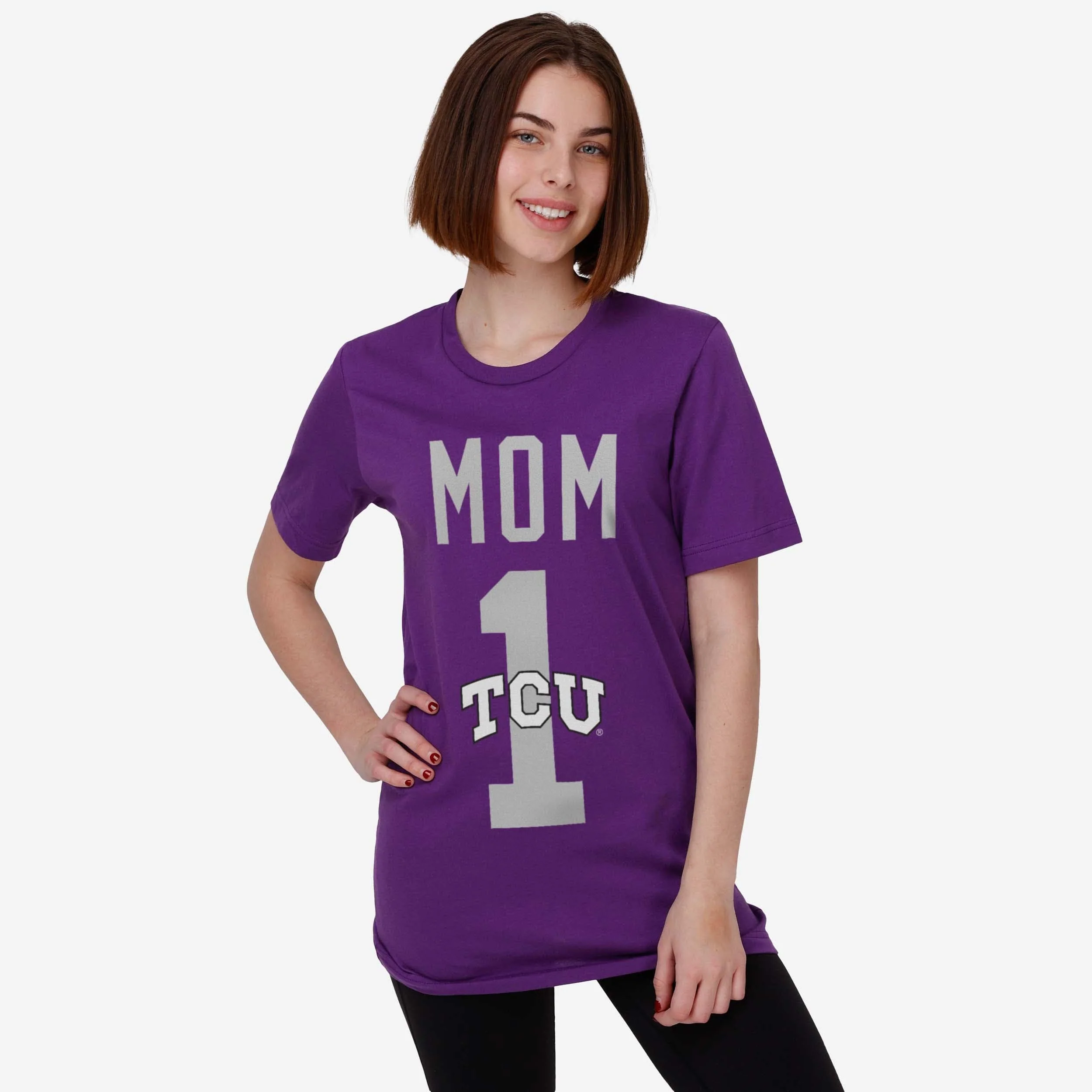 TCU Horned Frogs Number 1 Mom T-Shirt - Image 2