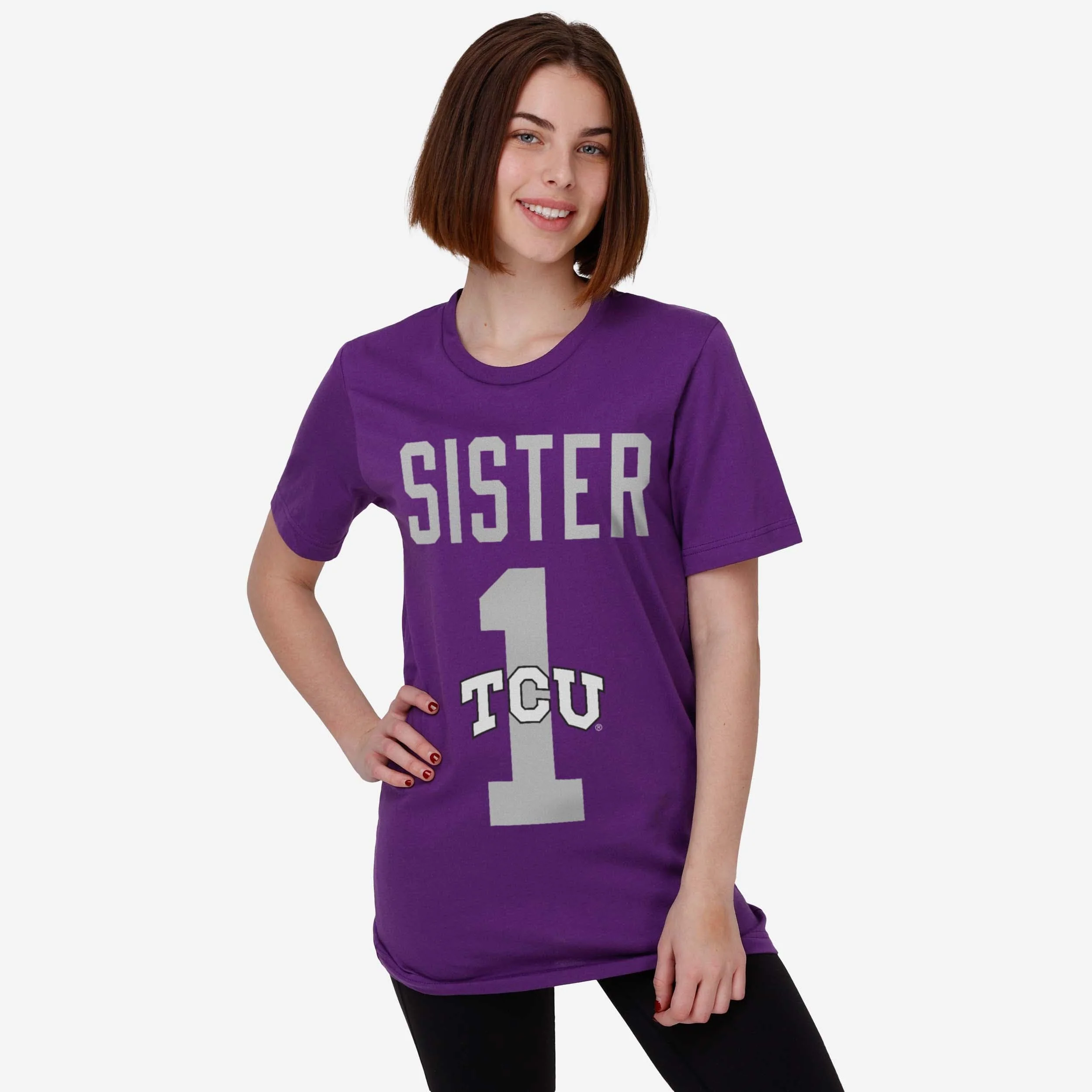 TCU Horned Frogs Number 1 Sister T-Shirt - Image 2