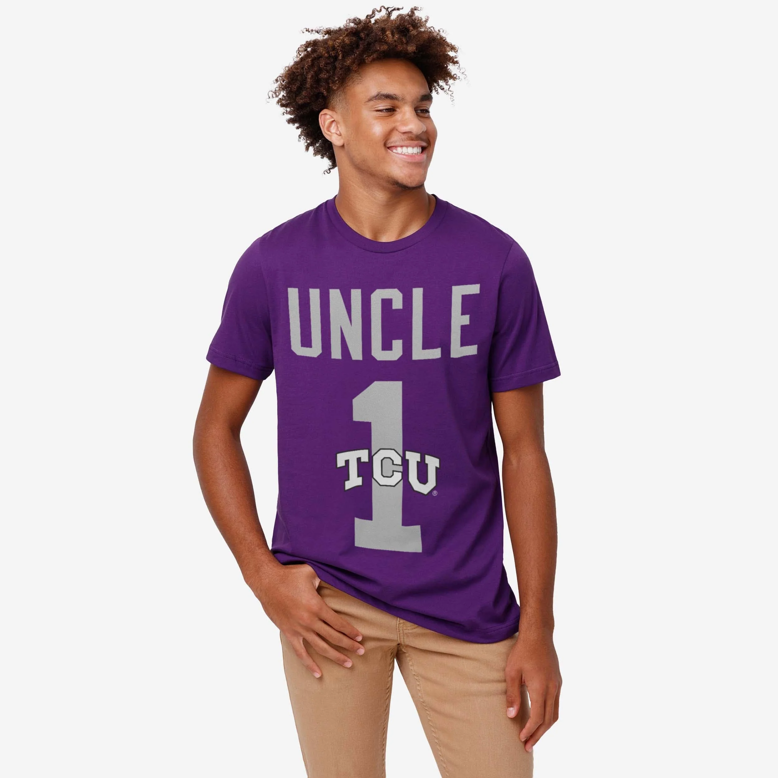 TCU Horned Frogs Number 1 Uncle T-Shirt - Image 2