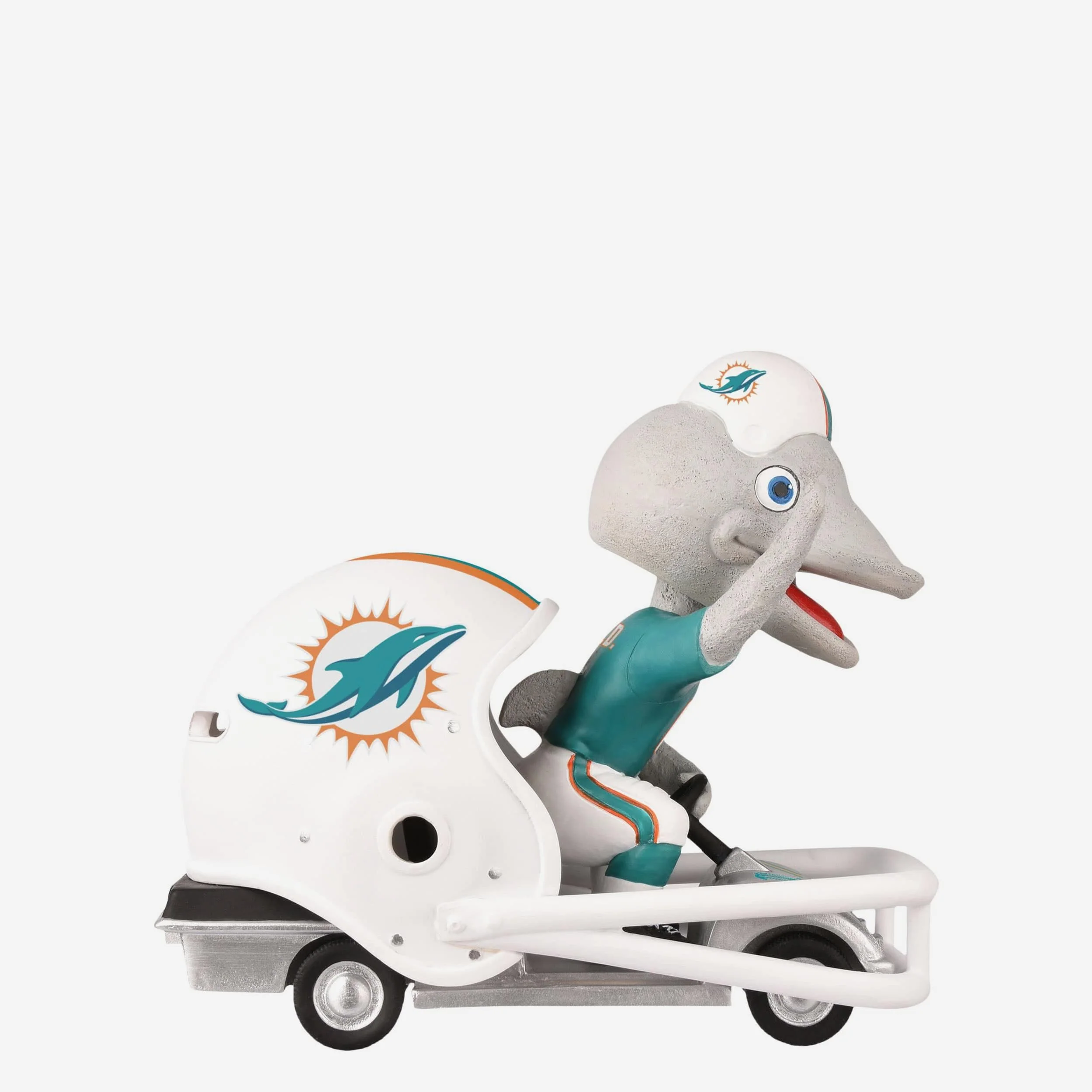 TD Miami Dolphins Helmet Cart Mascot Bobblehead - Image 2