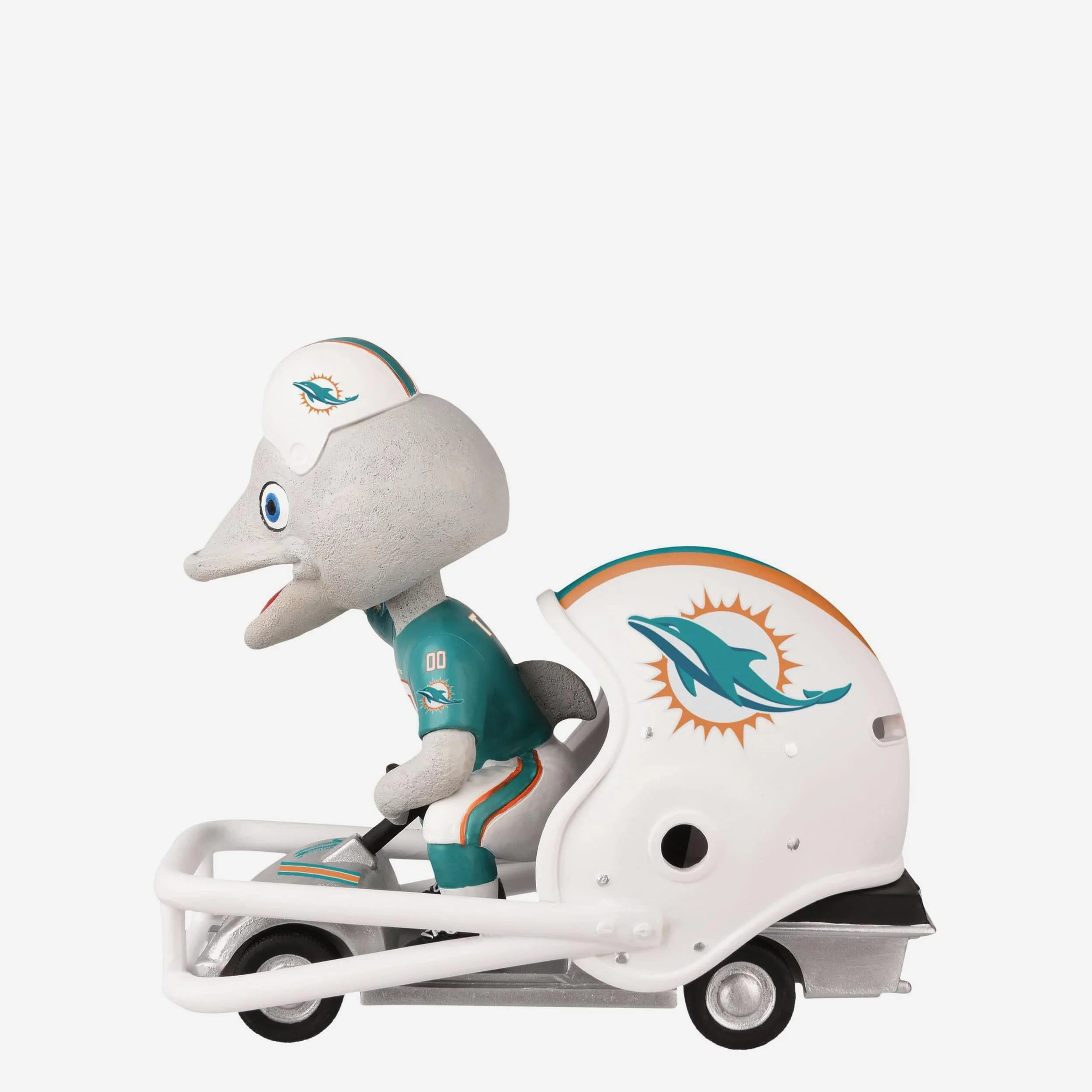TD Miami Dolphins Helmet Cart Mascot Bobblehead - Image 5