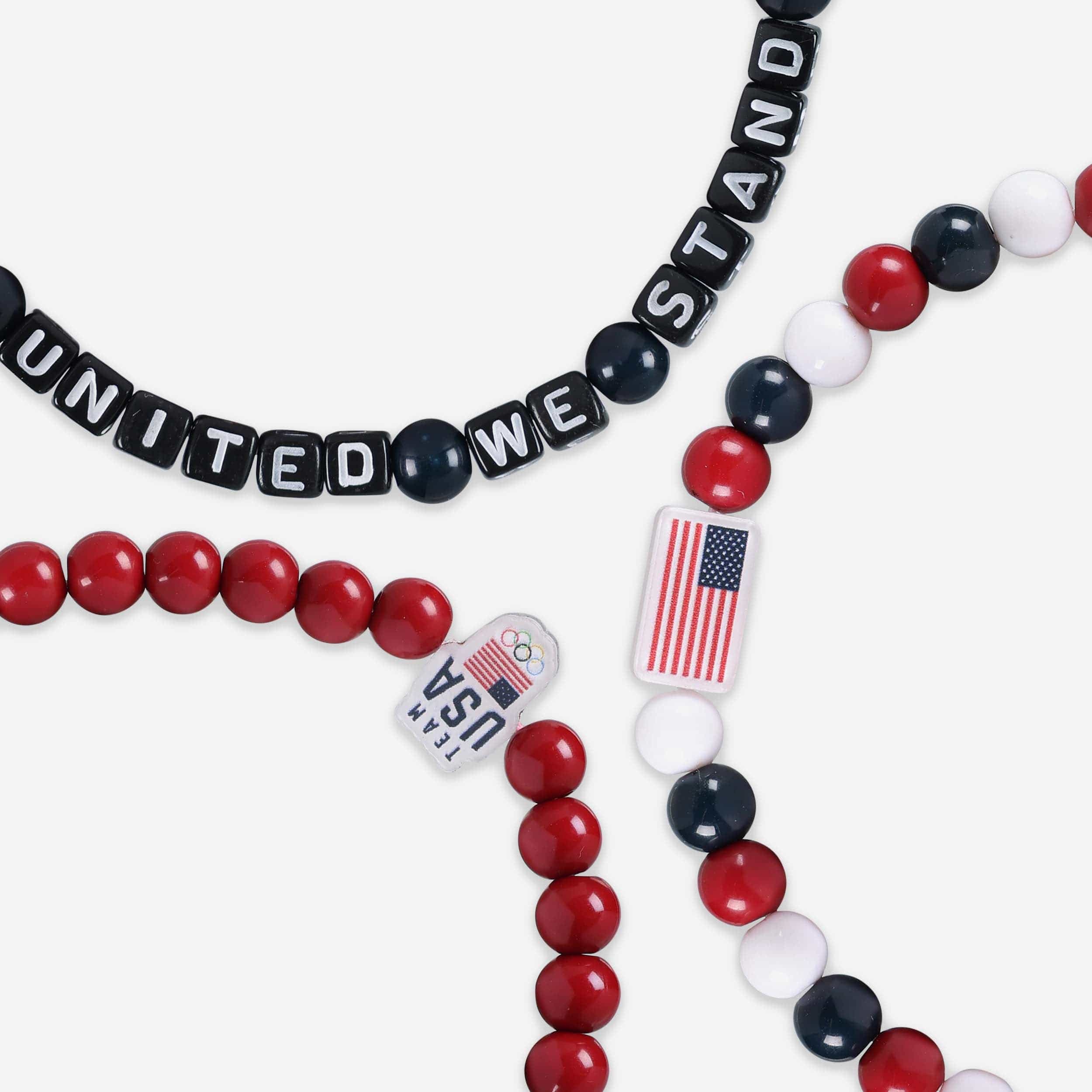 Team USA 3 Pack Beaded Friendship Bracelet - Image 2