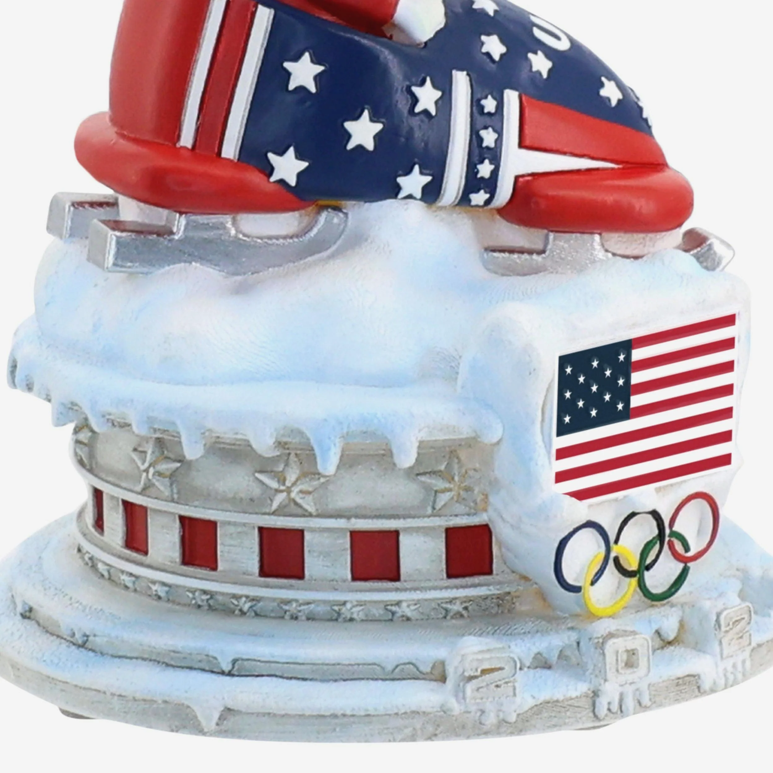 Team USA Peanuts Snoopy & Woodstock Bobsled Mini Bobblehead Scene - Image 3