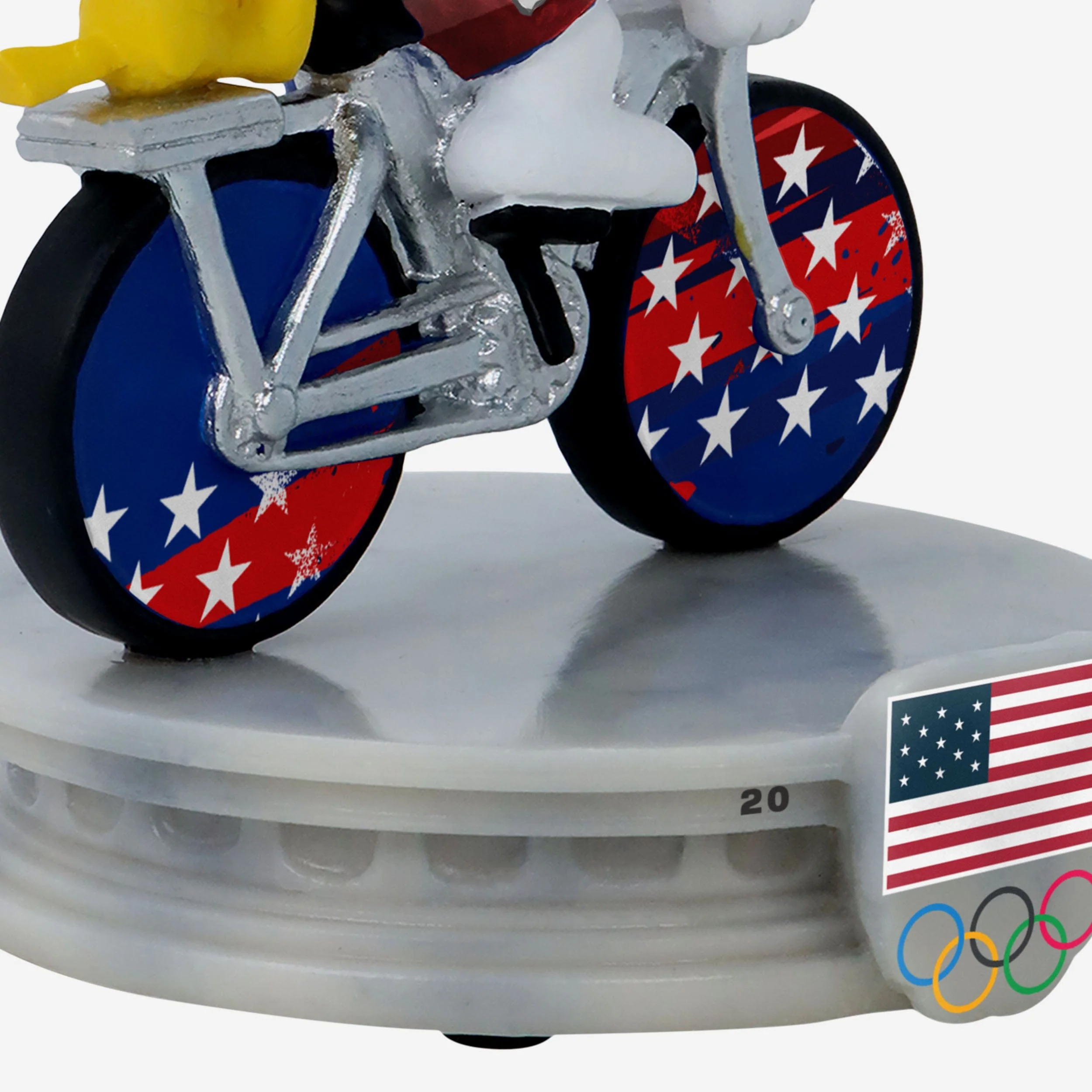 Team USA Snoopy Peanuts Cycling Mini Bobblehead - Image 4