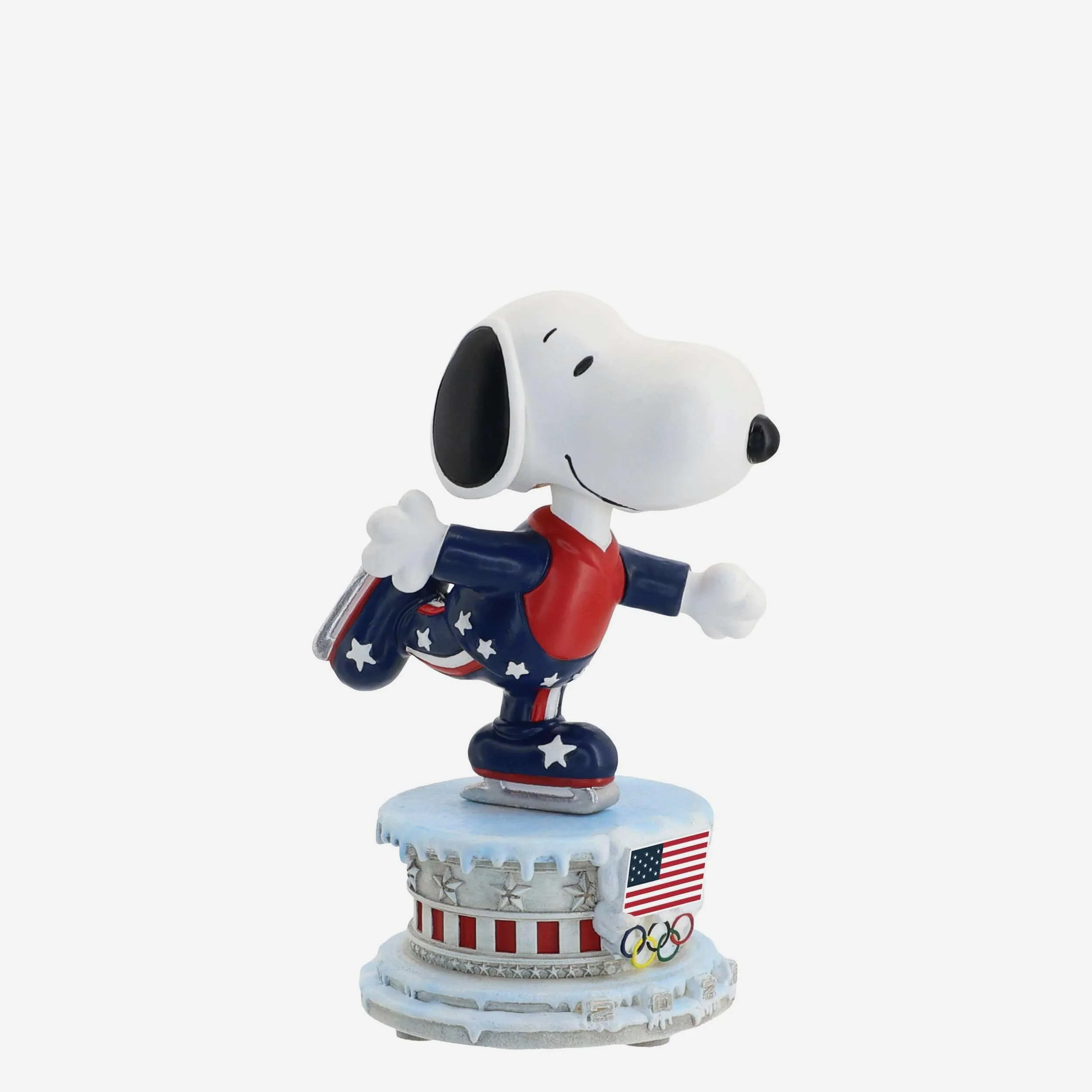 Team USA Snoopy Peanuts Figure Skating Mini Bobblehead - Image 4