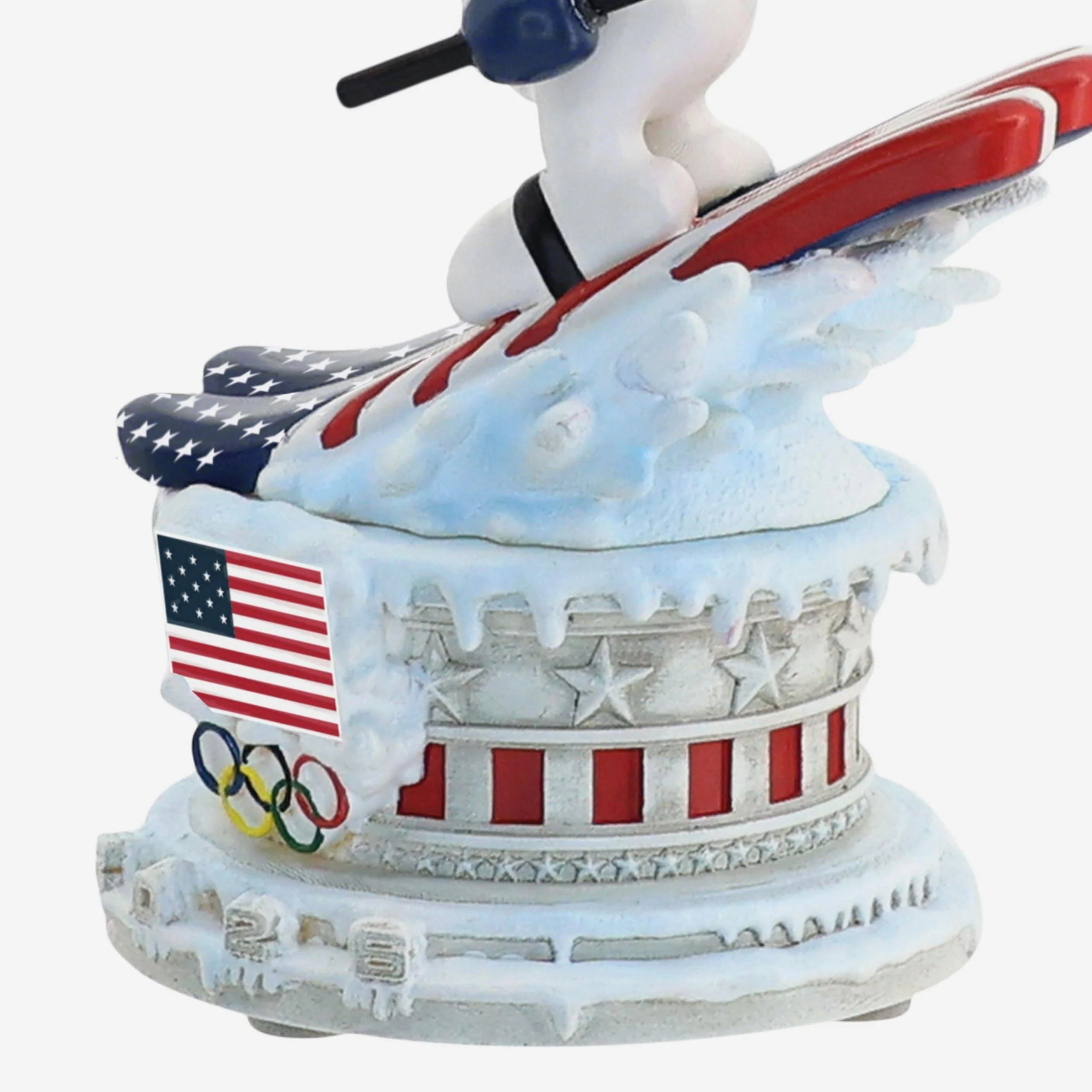 Team USA Snoopy Peanuts Ski Jump Mini Bobblehead - Image 3