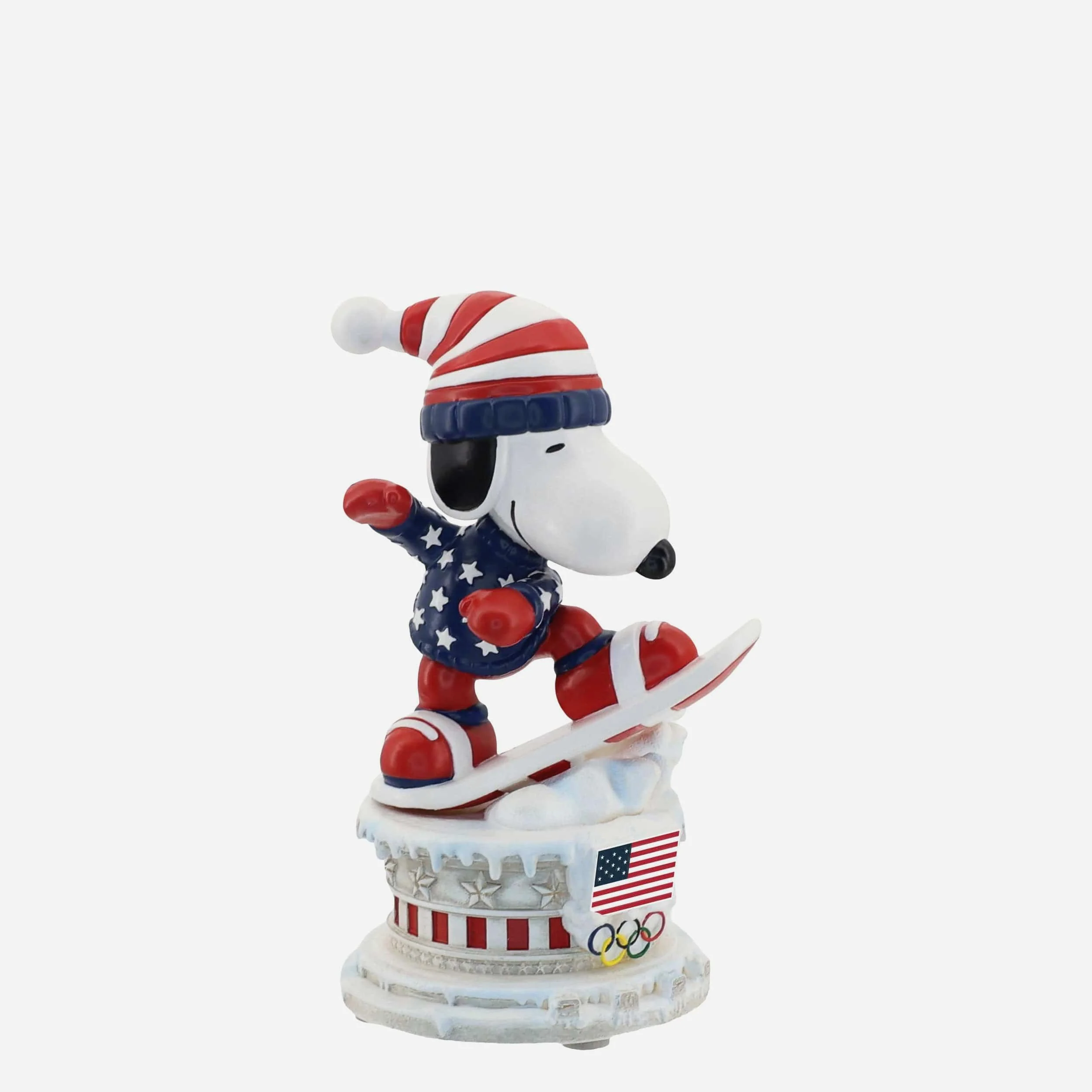 Team USA Snoopy Peanuts Snowboarding Mini Bobblehead - Image 4
