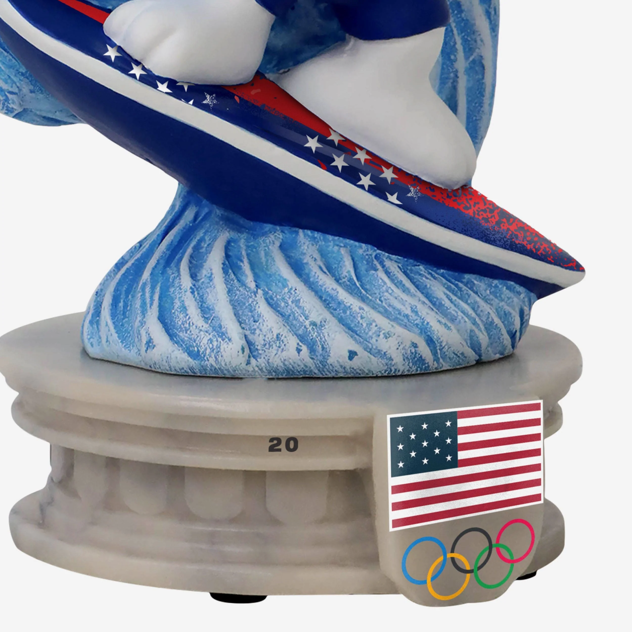 Team USA Snoopy Peanuts Surfing Mini Bobblehead - Image 3