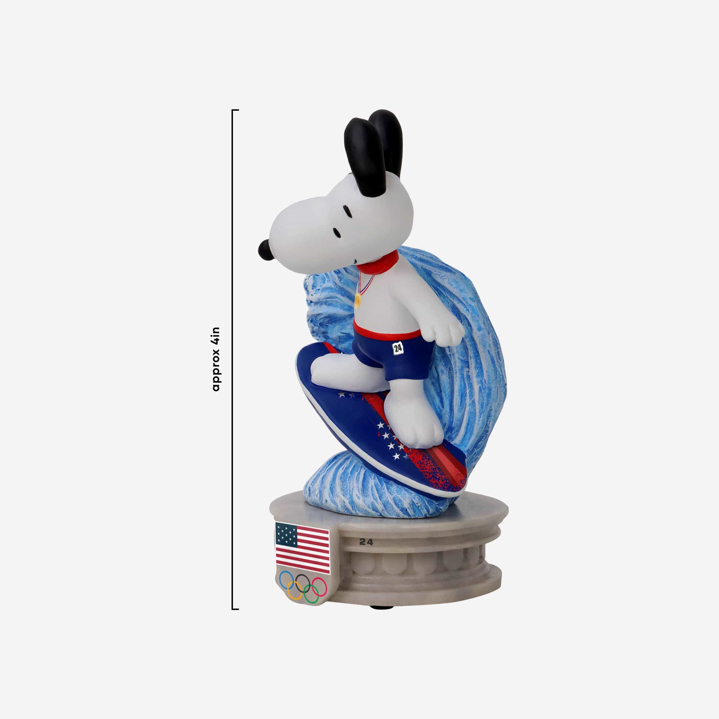 Team USA Snoopy Peanuts Surfing Mini Bobblehead - Image 4