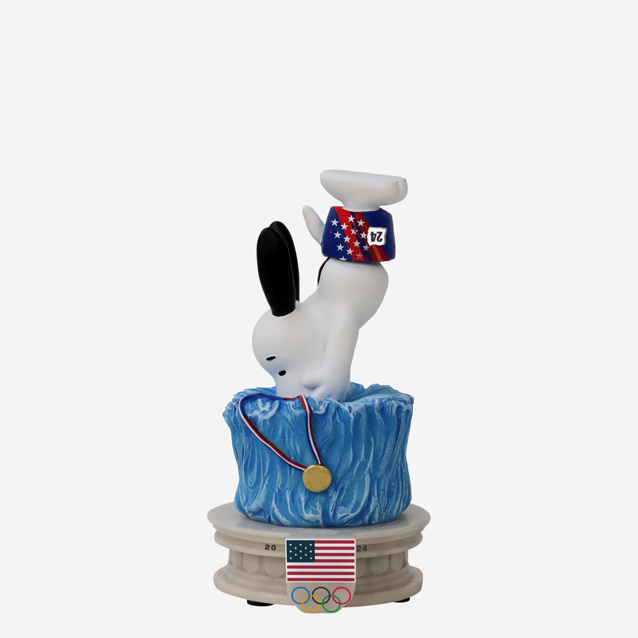 Team USA Snoopy Peanuts Swimming Mini Bobblehead