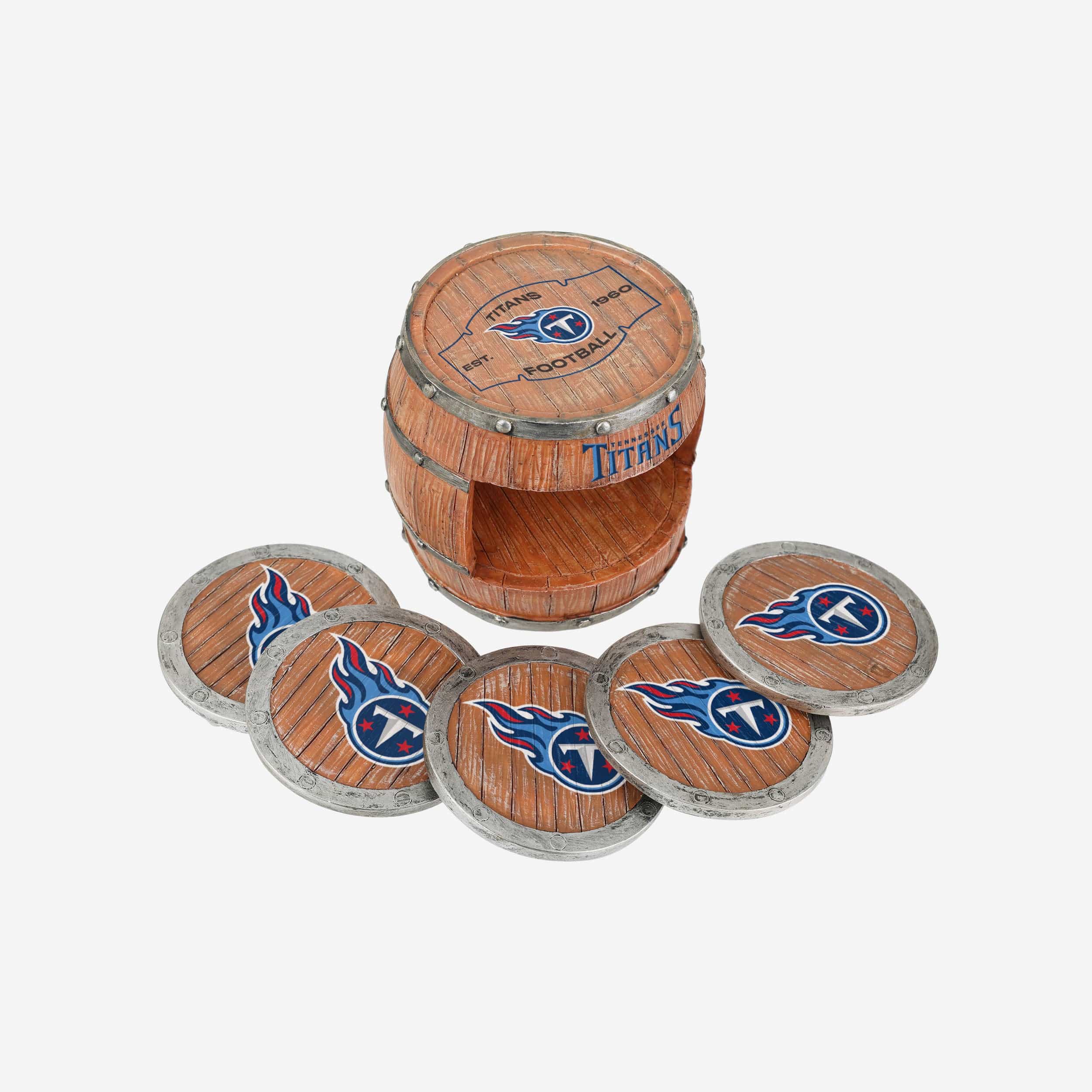 Tennessee Titans 5 Pack Barrel Coaster Set - Image 3