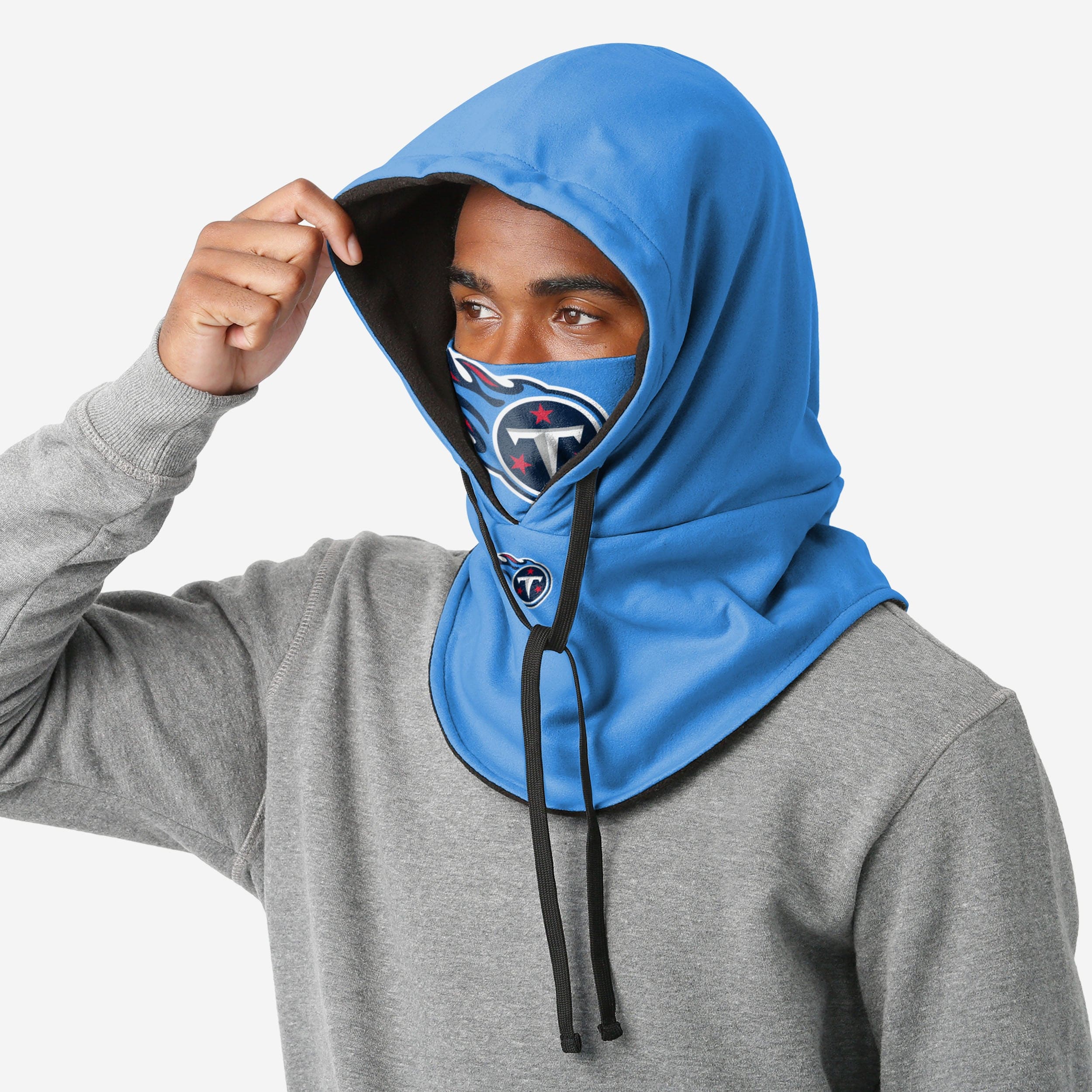 Tennessee Titans Alternate Team Color Drawstring Hooded Gaiter - Image 3