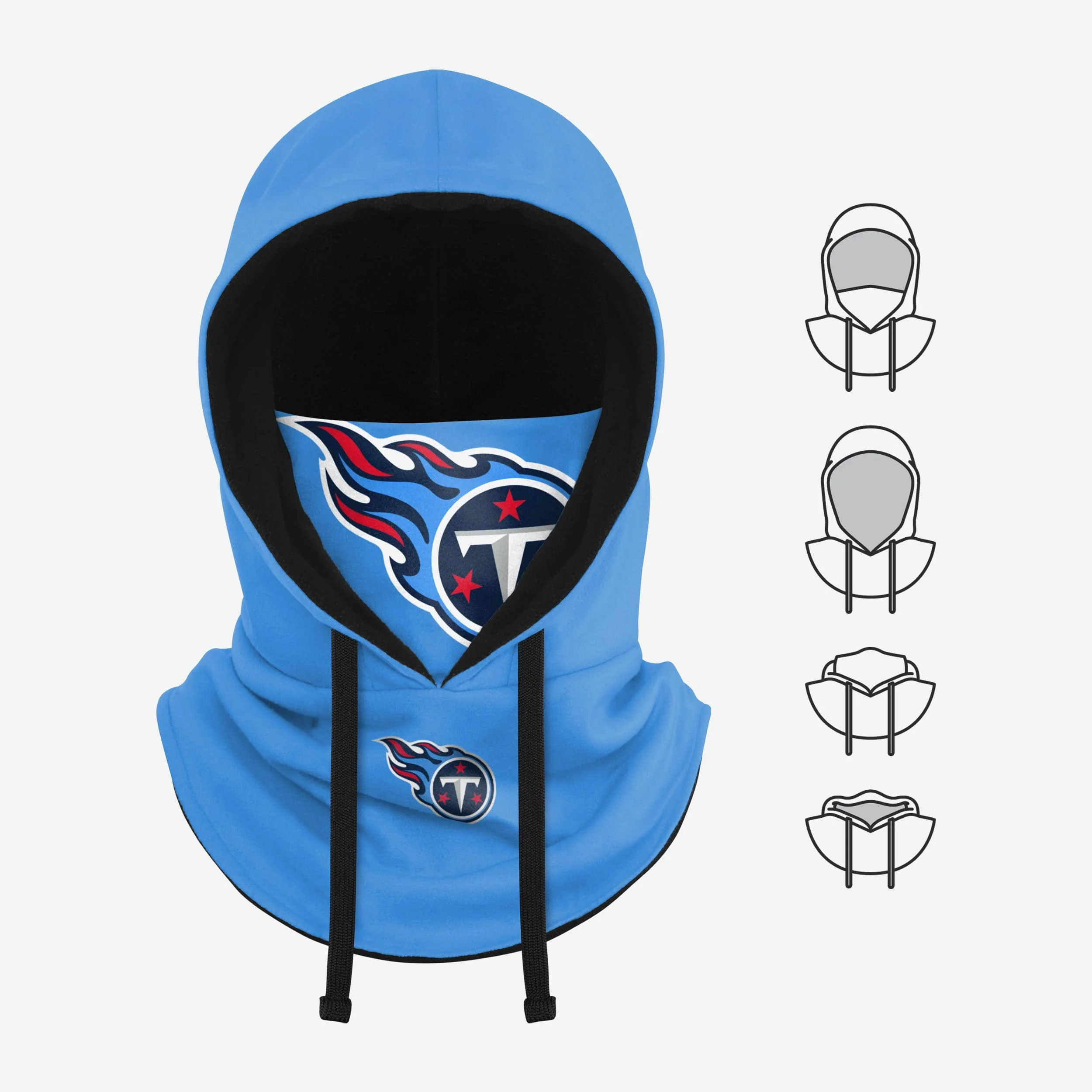 Tennessee Titans Alternate Team Color Drawstring Hooded Gaiter - Image 5