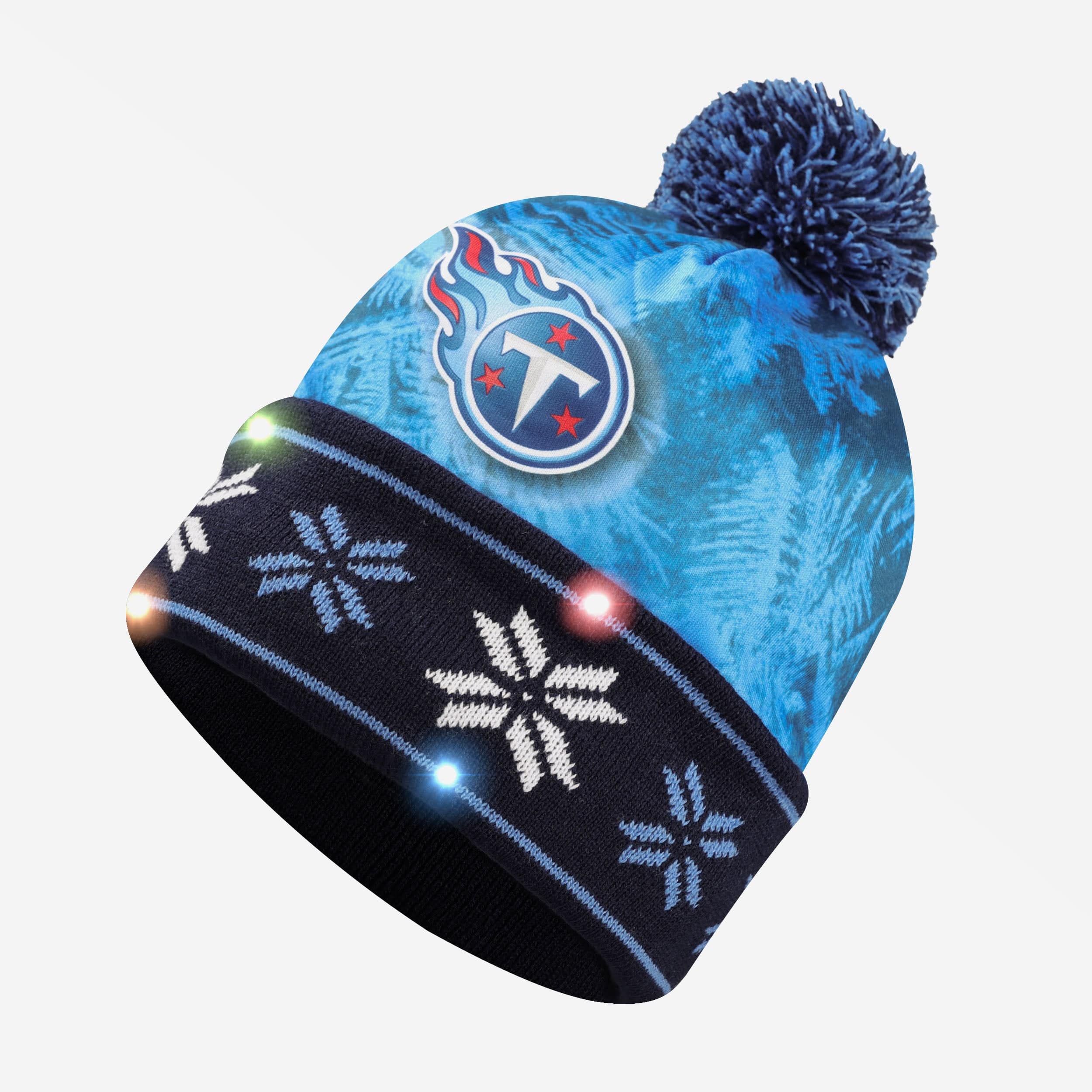 Tennessee Titans Big Logo Light Up Printed Beanie