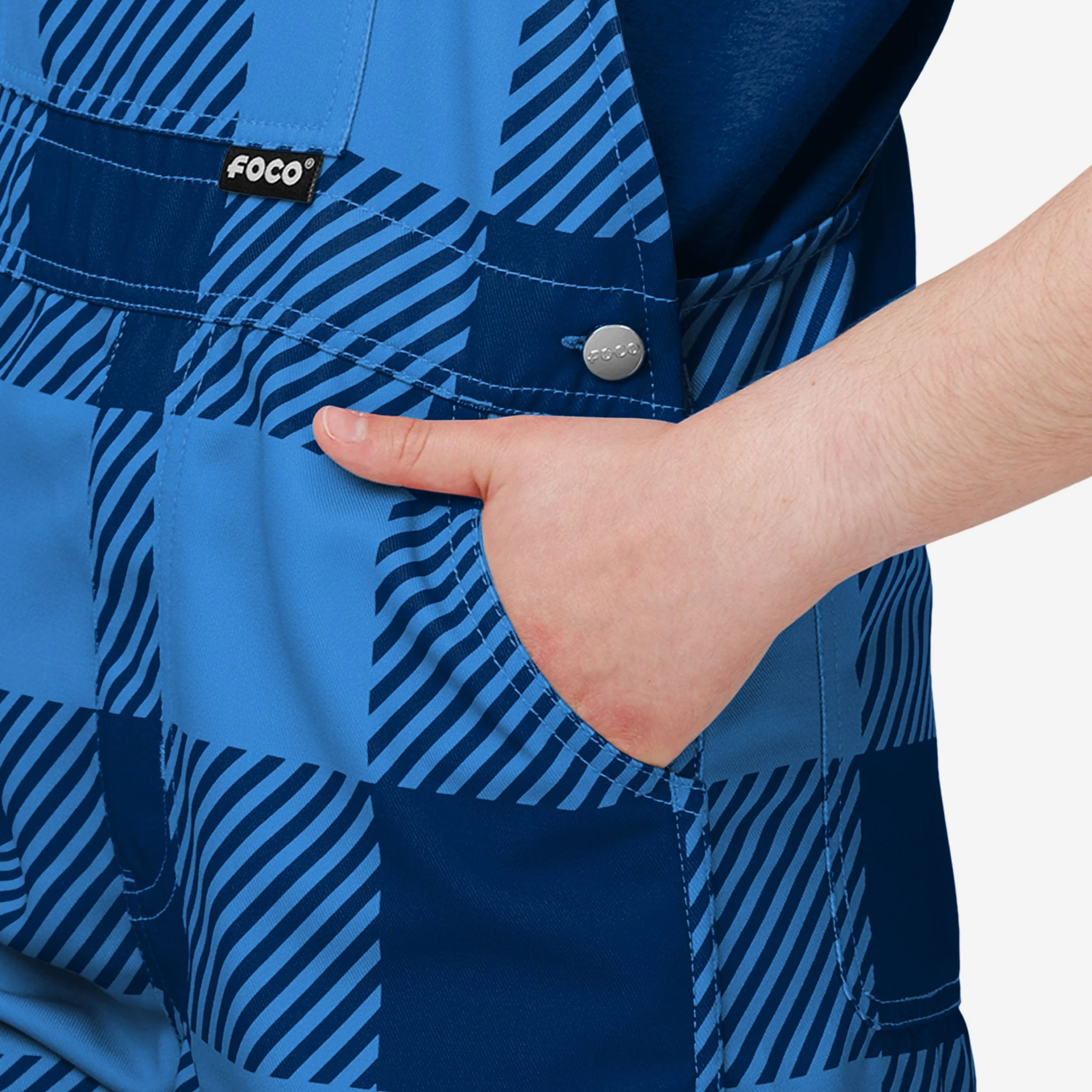 Tennessee Titans Buffalo Youth Plaid Bib Overalls - Image 4