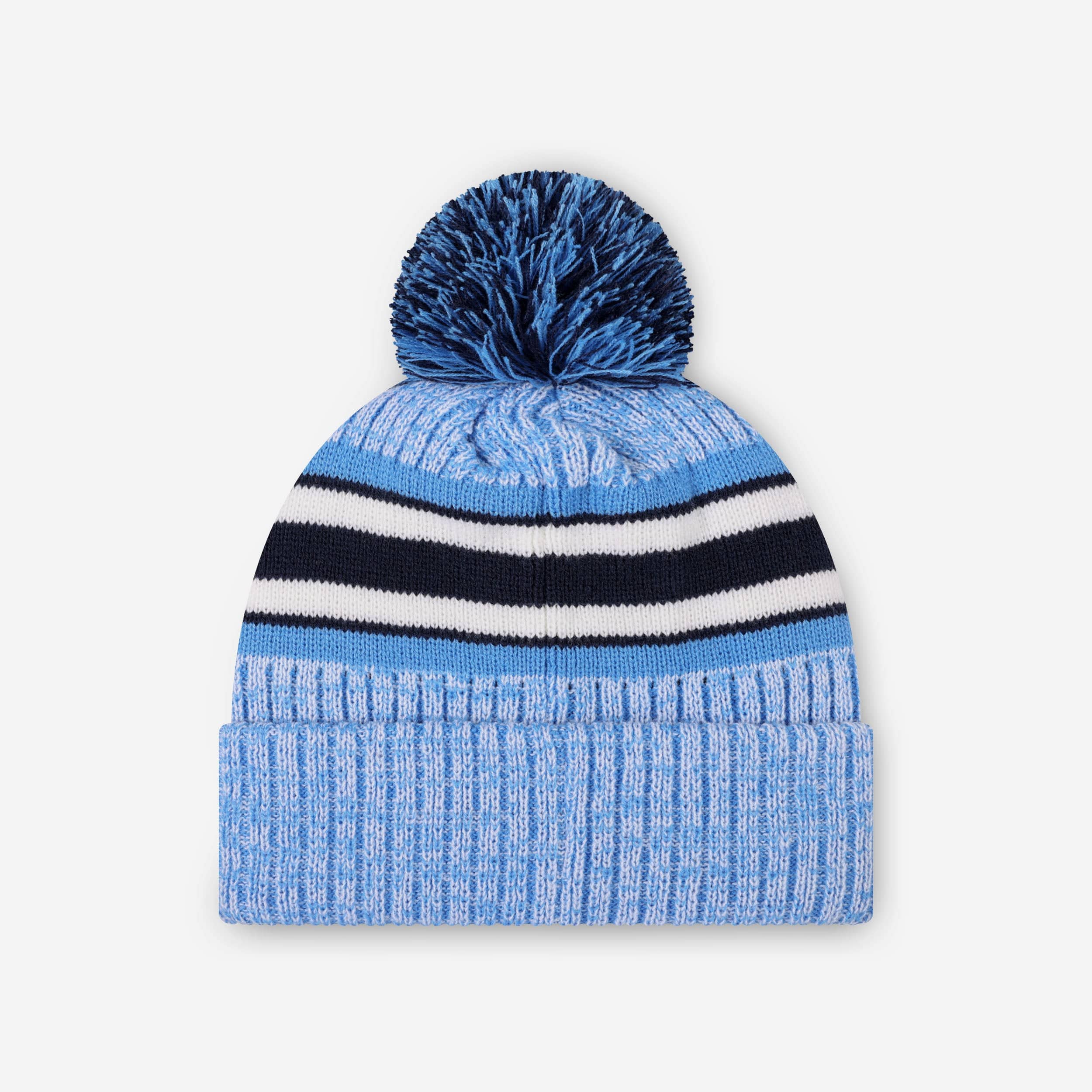 Tennessee Titans Heather Team Stripe Lined Pom Beanie - Image 2