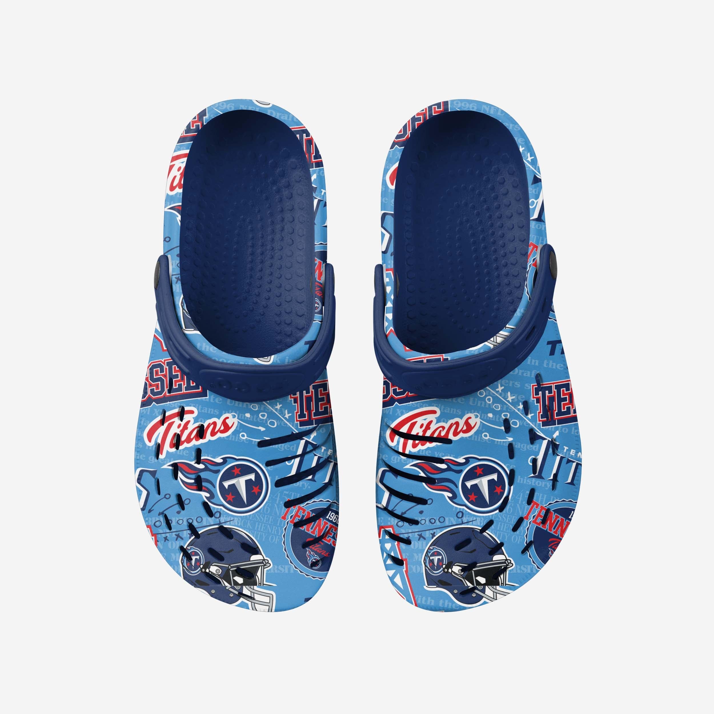 Tennessee Titans Historic Print Clog With Strap - Image 4